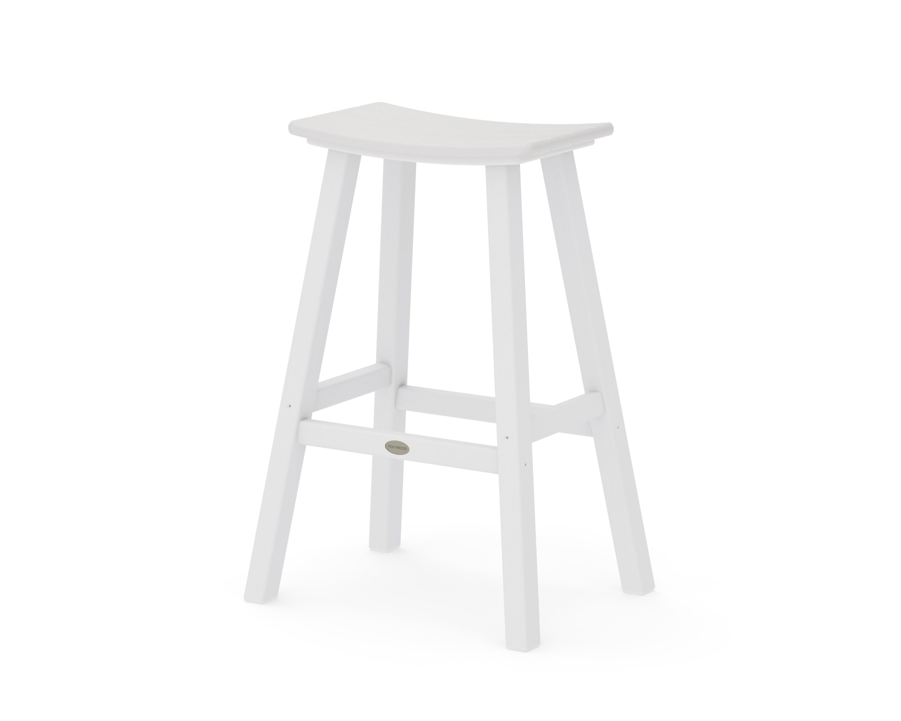 Contempo 30" Saddle Bar Stool in White / Vintage White