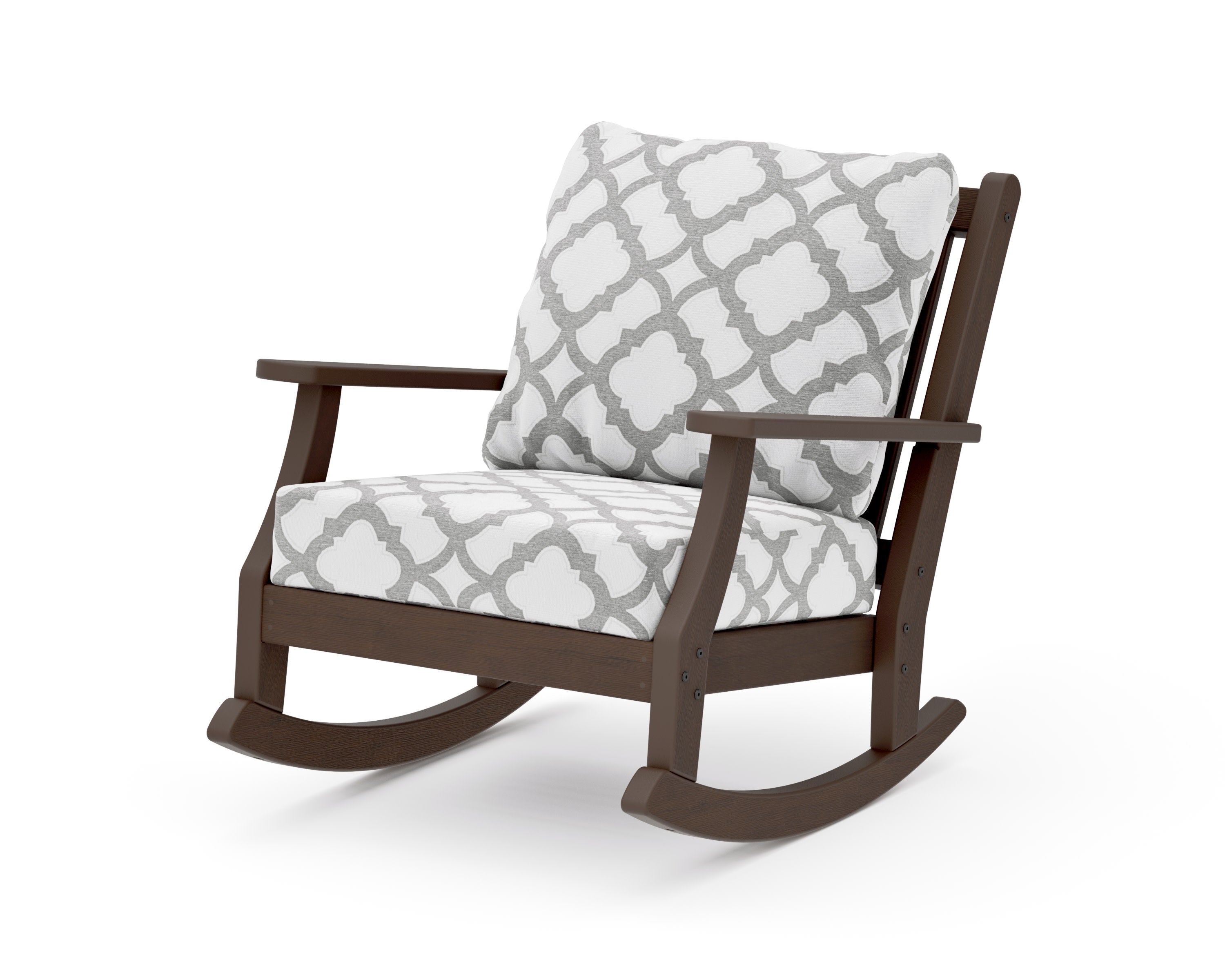Wovendale Deep Seating Rocking Chair in Kona / Trellis Grey Mist
