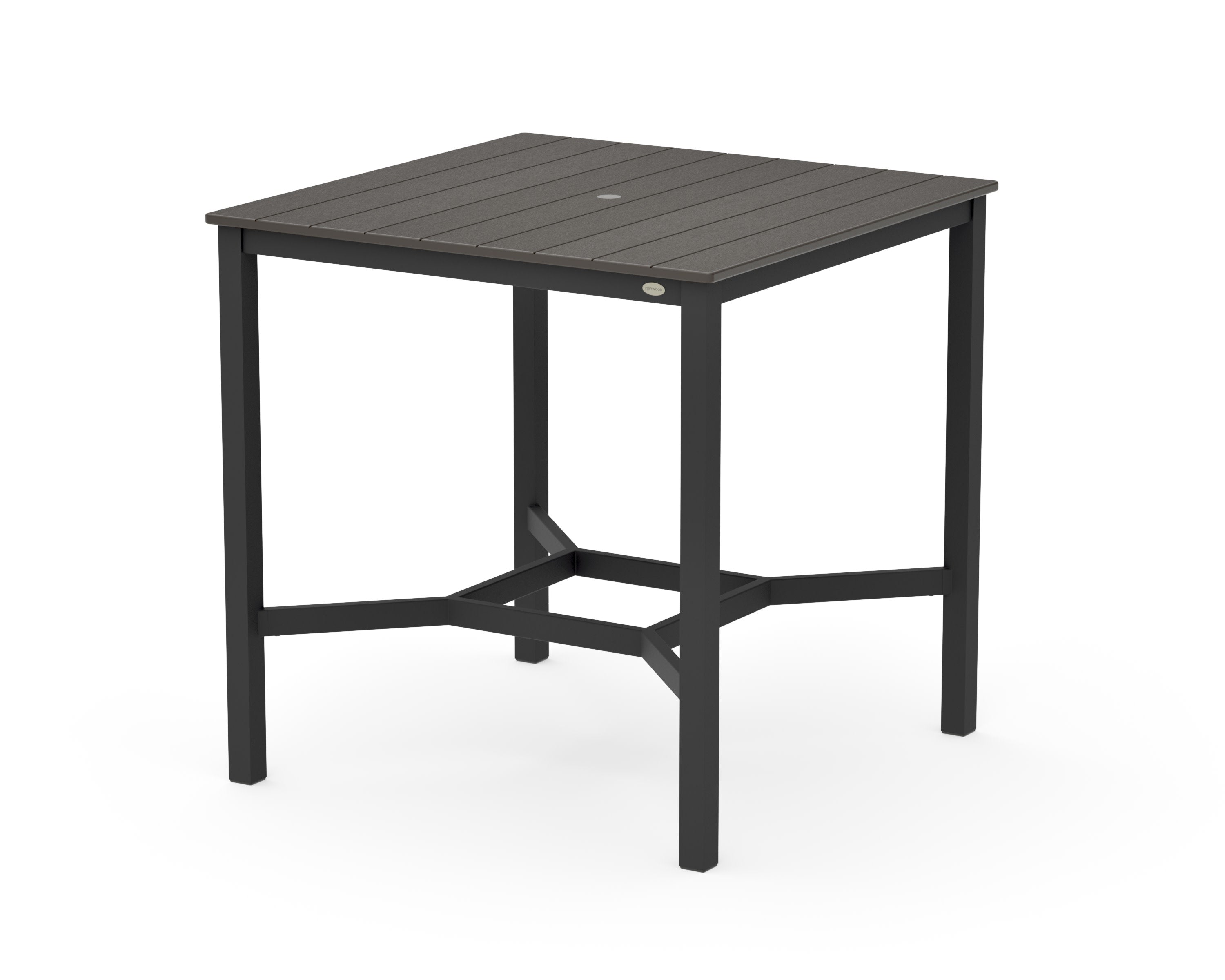 Main Street 42 x 42 Bar Table in Black / Vintage Coffee