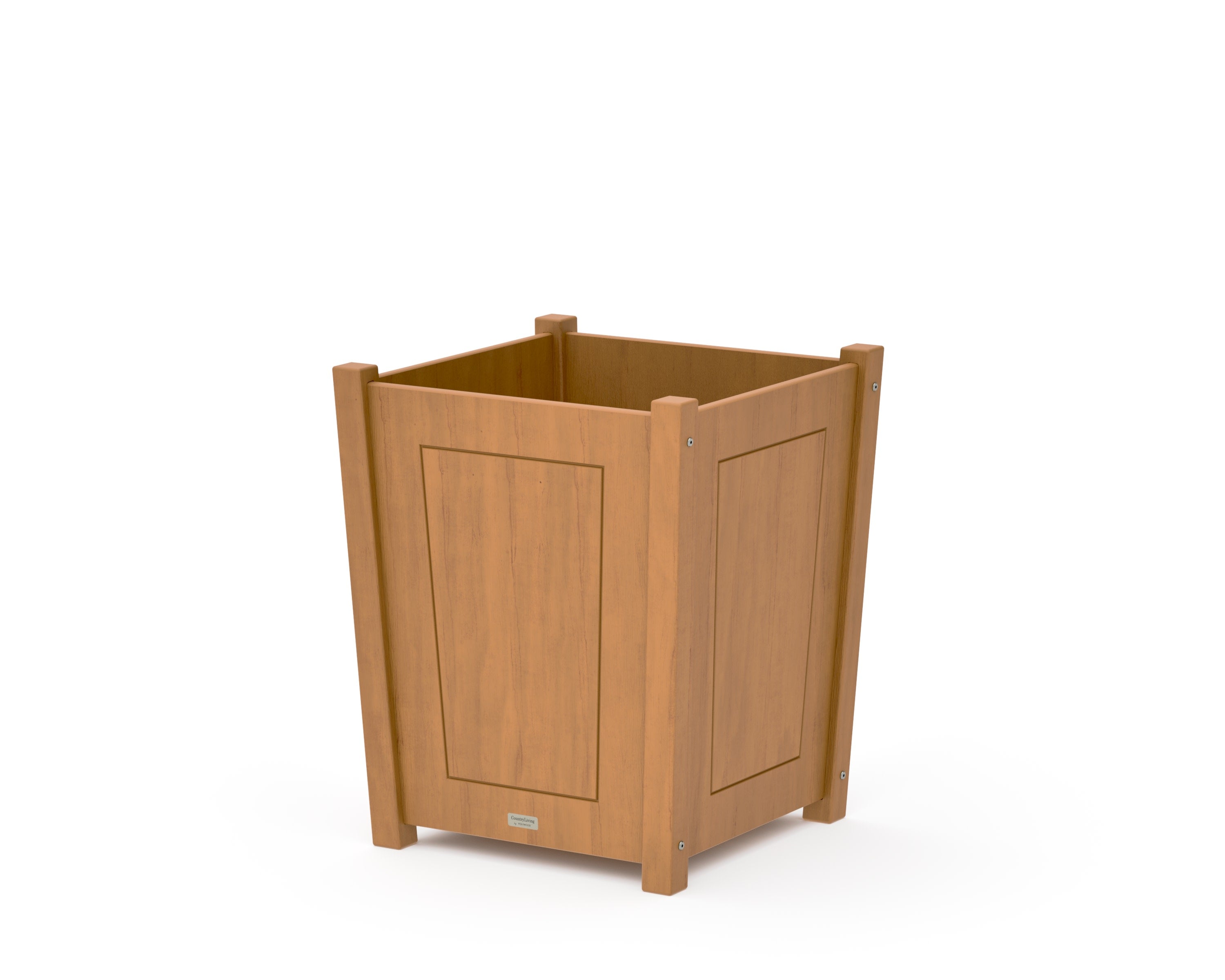 Country Living Large Tapered Square Short Planter Box in Natural