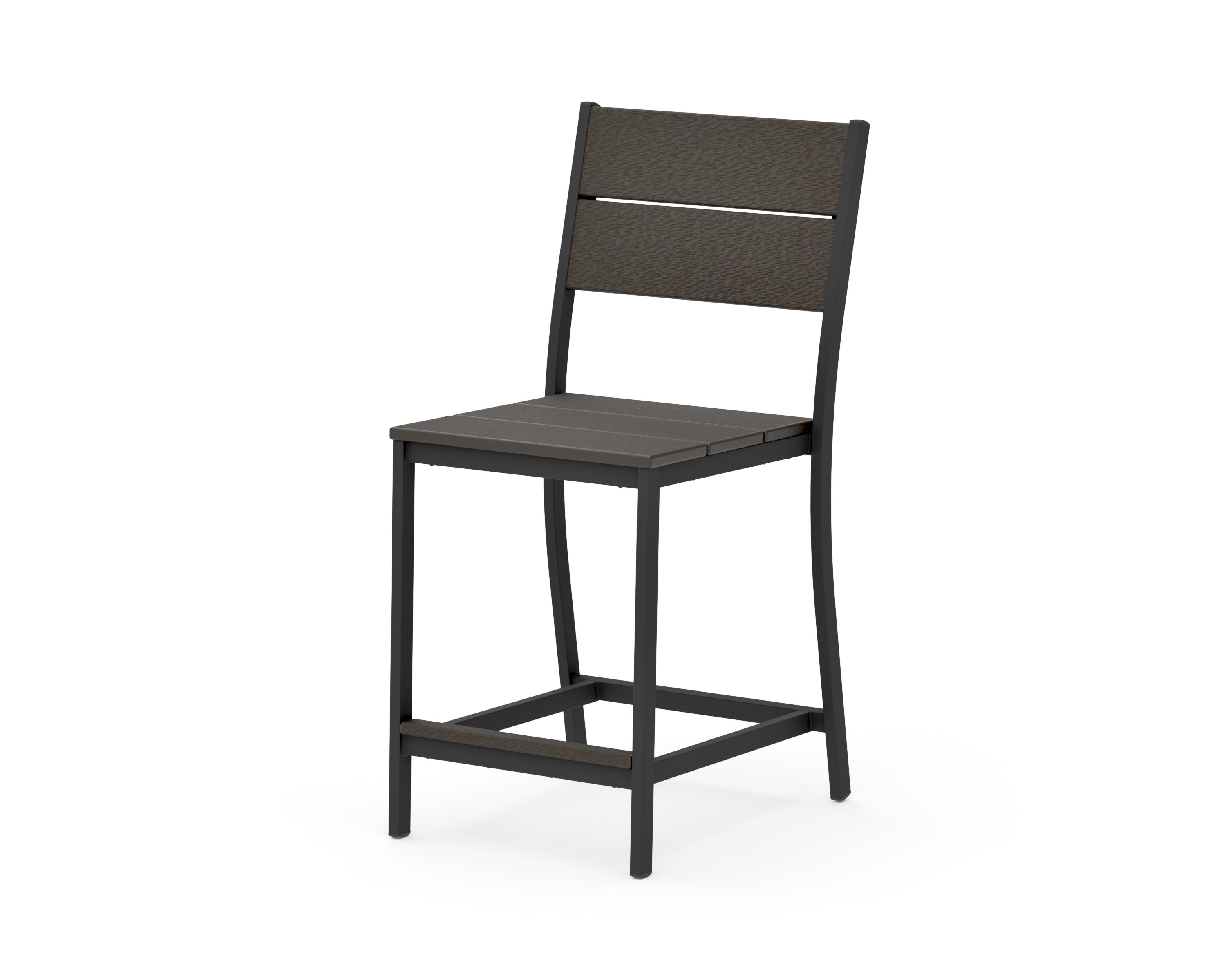 Main Street Counter Side Chair in Black / Vintage Coffee