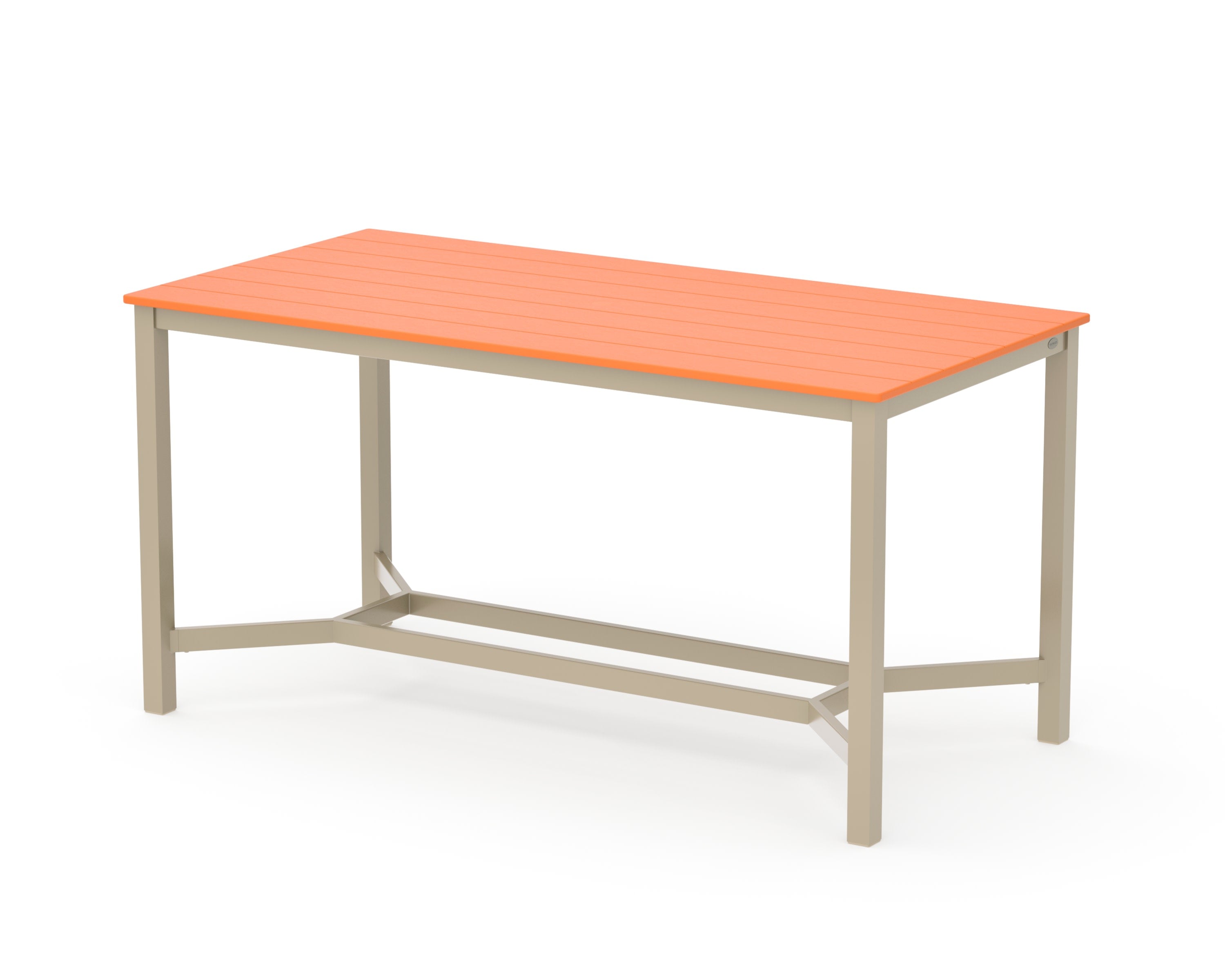 Main Street 36 x 72 Counter Table in Sand / Tangerine