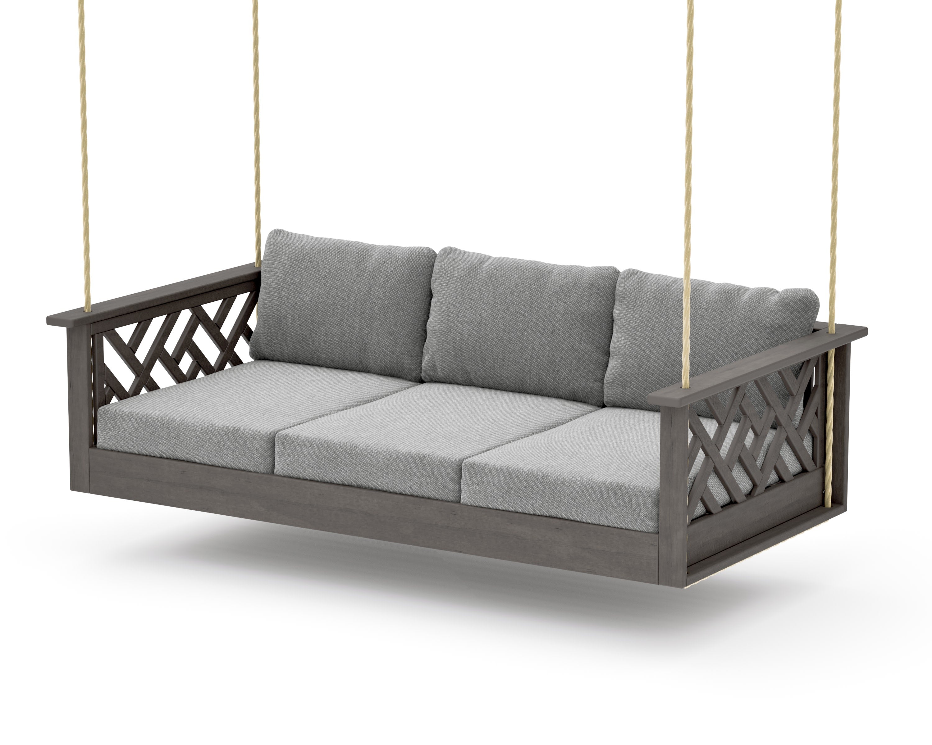 Chippendale Daybed Swing in Driftwood / Grey Mist