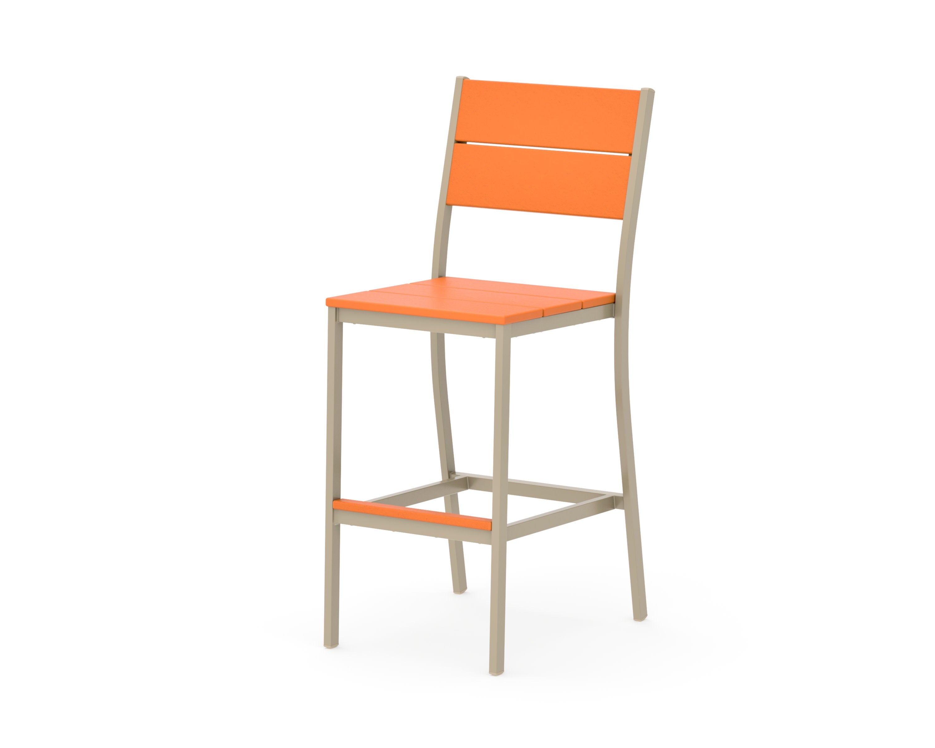 Main Street Bar Side Chair in Sand / Tangerine