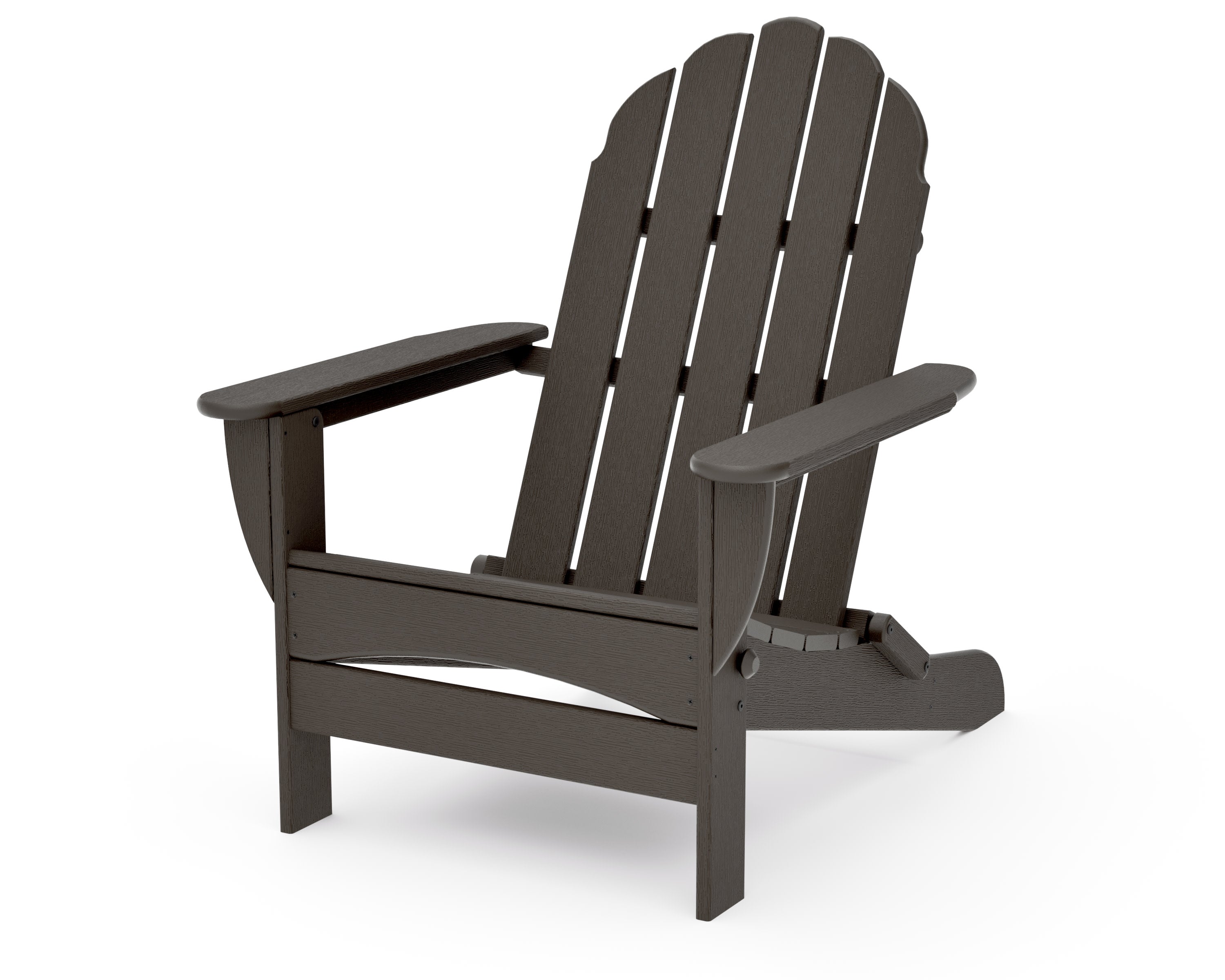 Classic Oversized Folding Adirondack Chair in Vintage Coffee