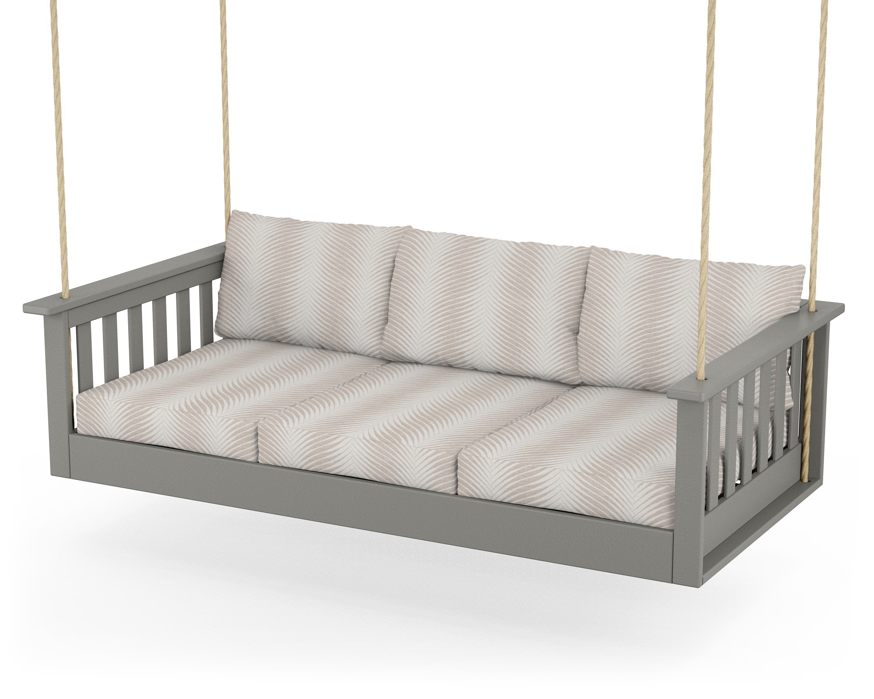 Vineyard Daybed Swing in Slate Grey / Clock Out Cloud