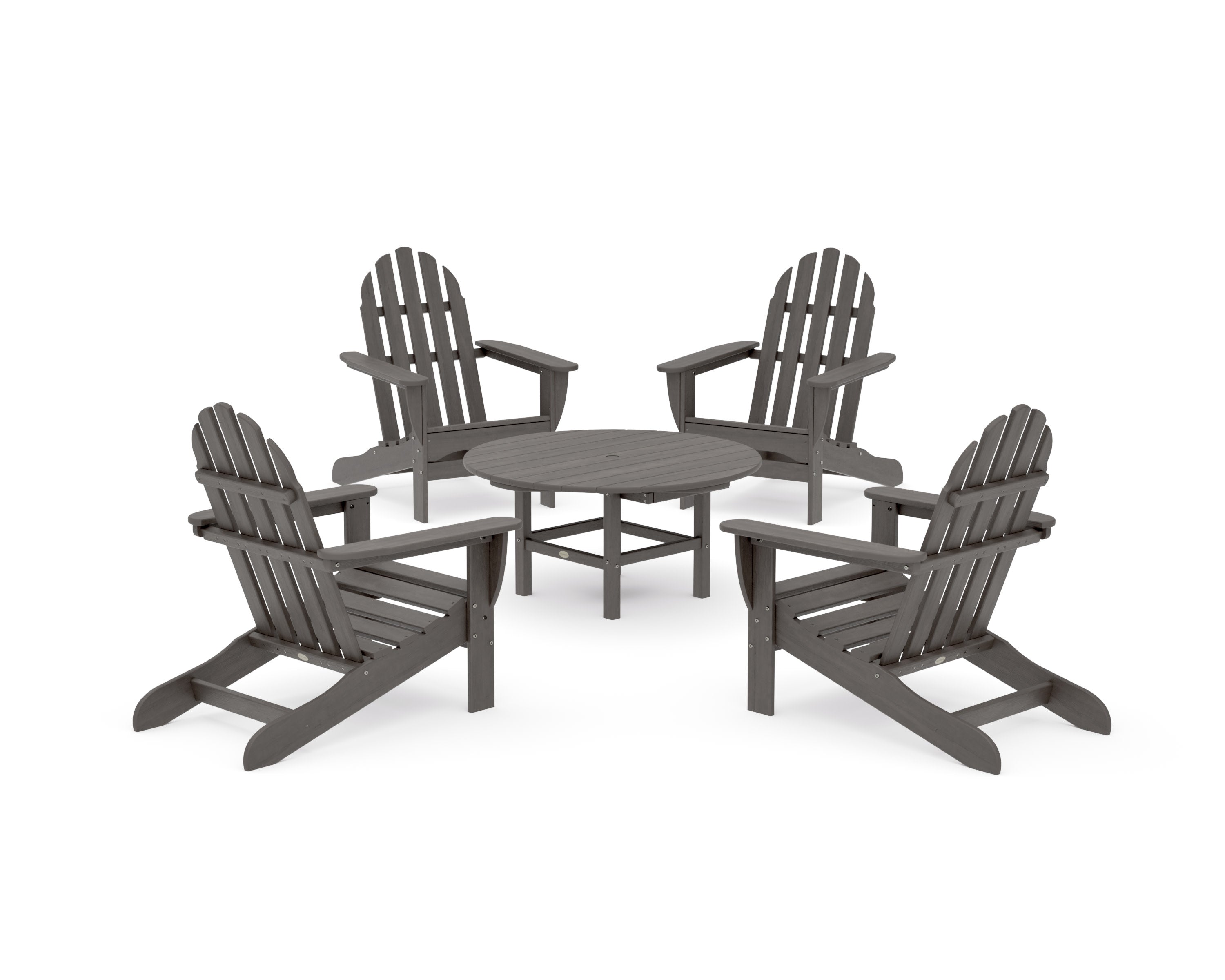 Classic Adirondack 5-Piece Conversation Set in Driftwood