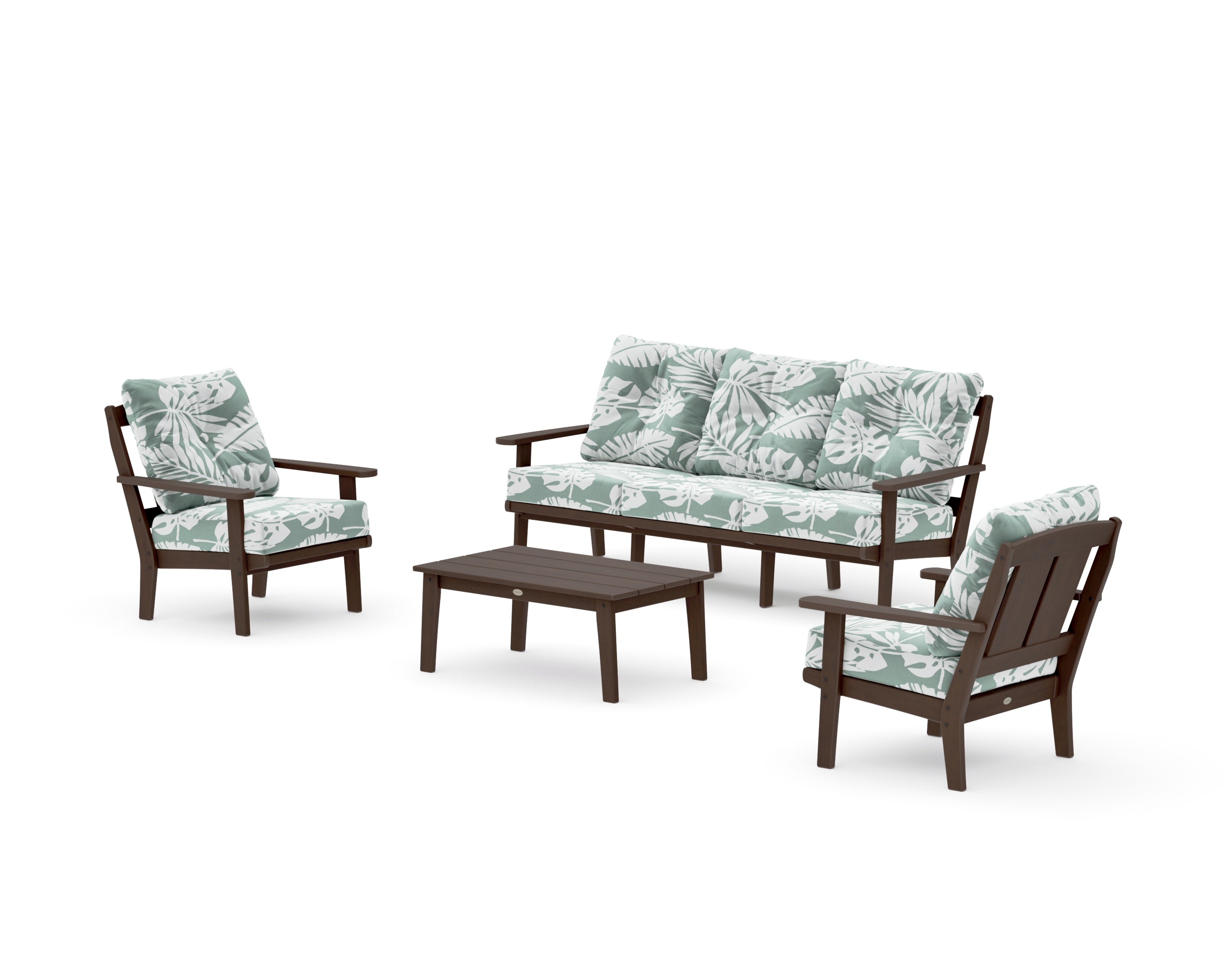Mission 4-Piece Deep Seating Set with Sofa in Kona / Leaf Glacier Spa