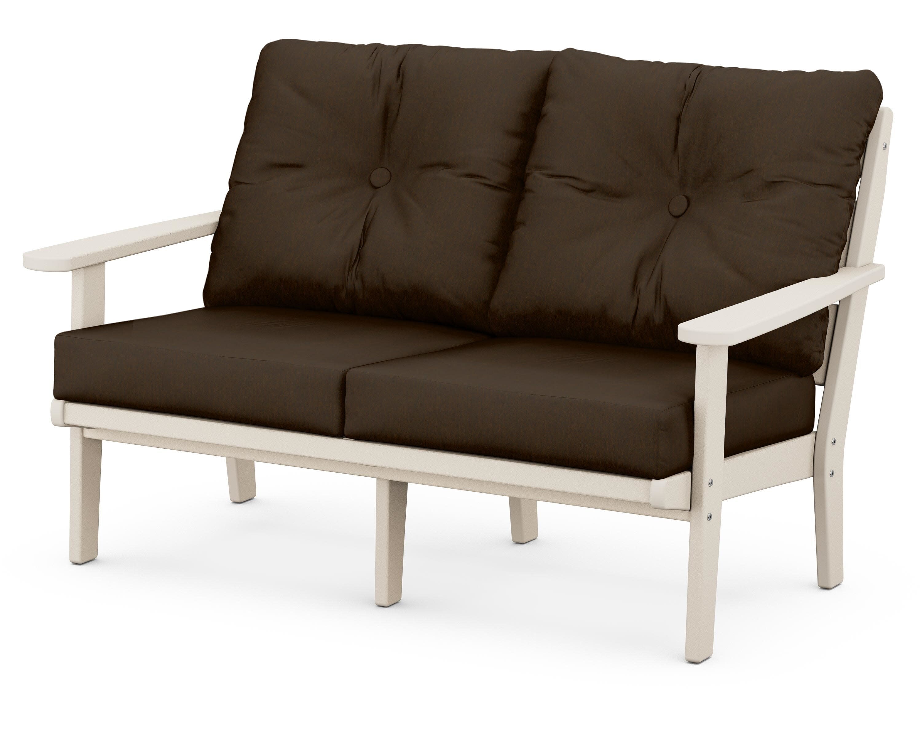 Lakeside Deep Seating Loveseat in Sand / Canvas Java