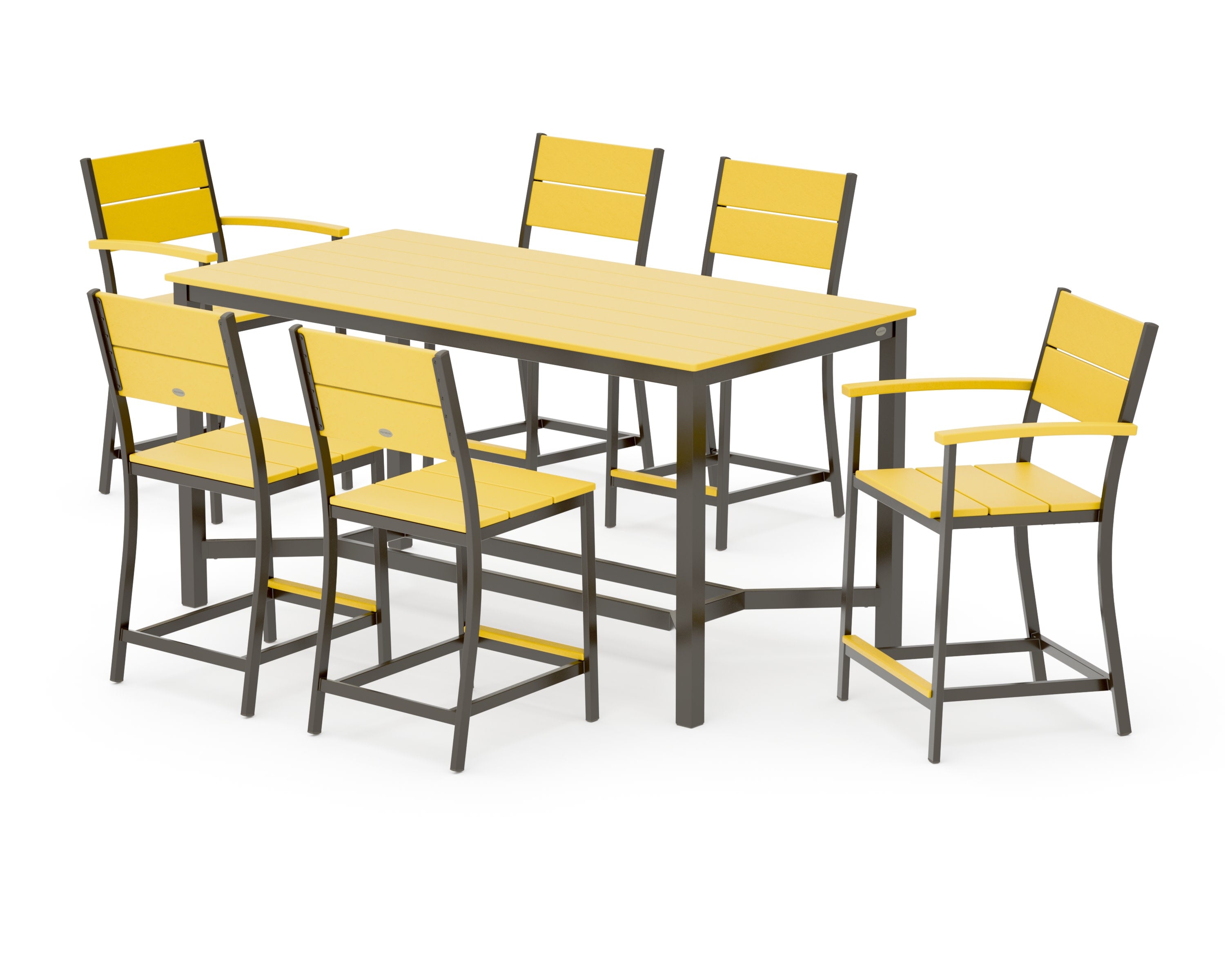 Main Street 7-Piece Counter Set in Bronze / Lemon