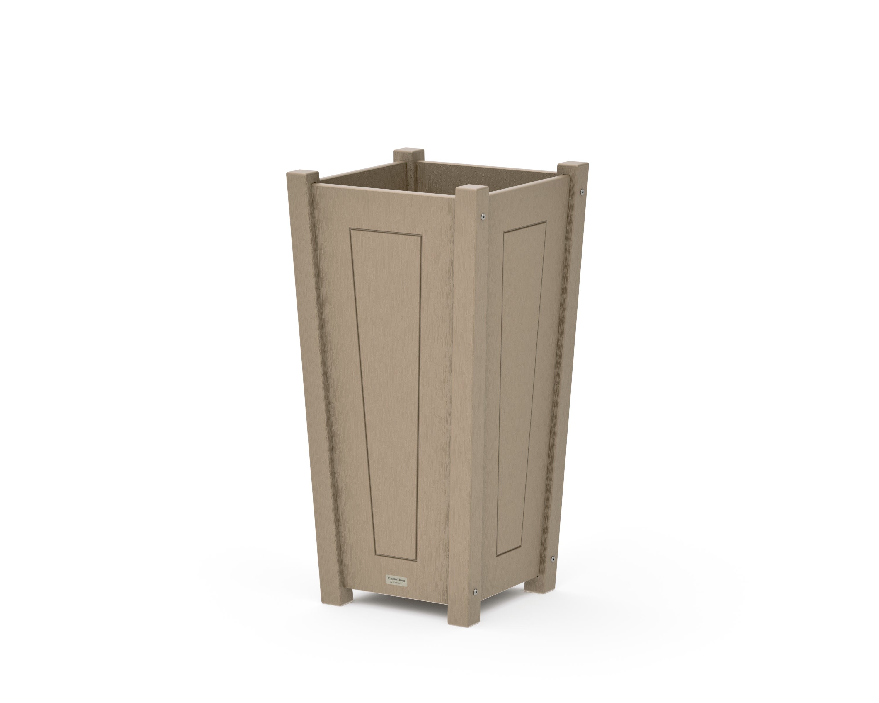 Country Living Tapered Square Planter Box in Vintage Sahara