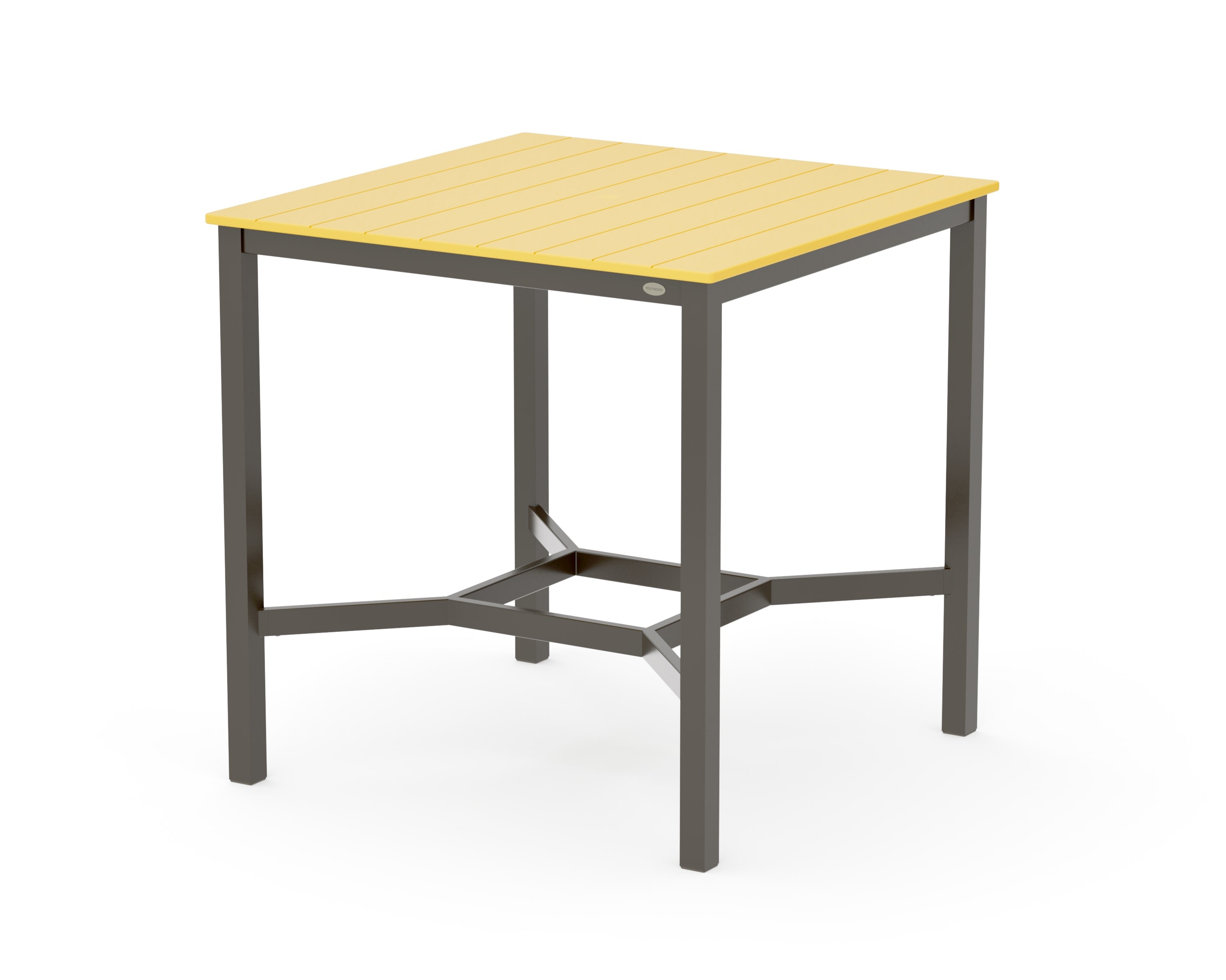 Main Street 42 x 42 Bar Table in Bronze / Lemon