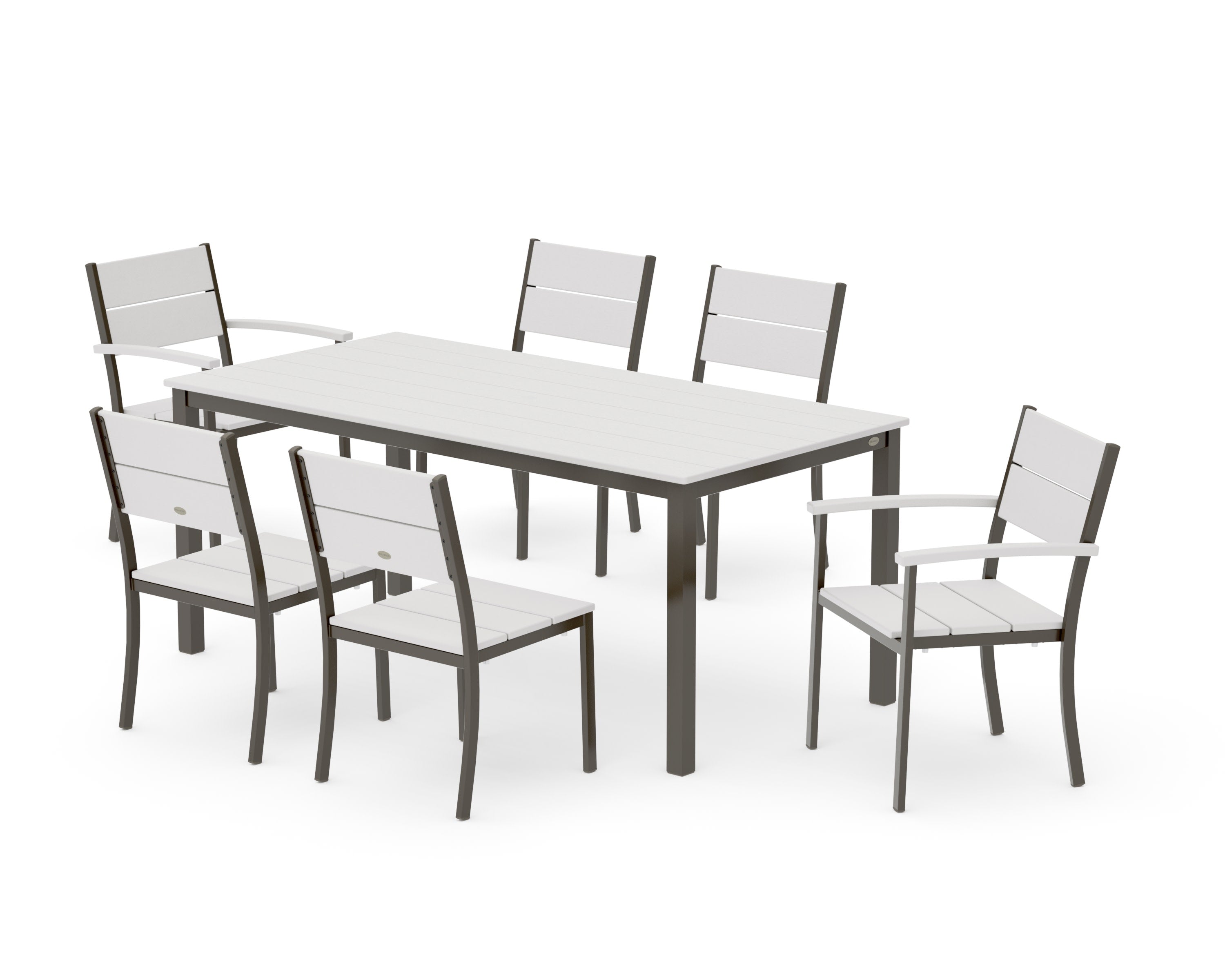Main Street 7-Piece Dining Set in Bronze / Vintage White