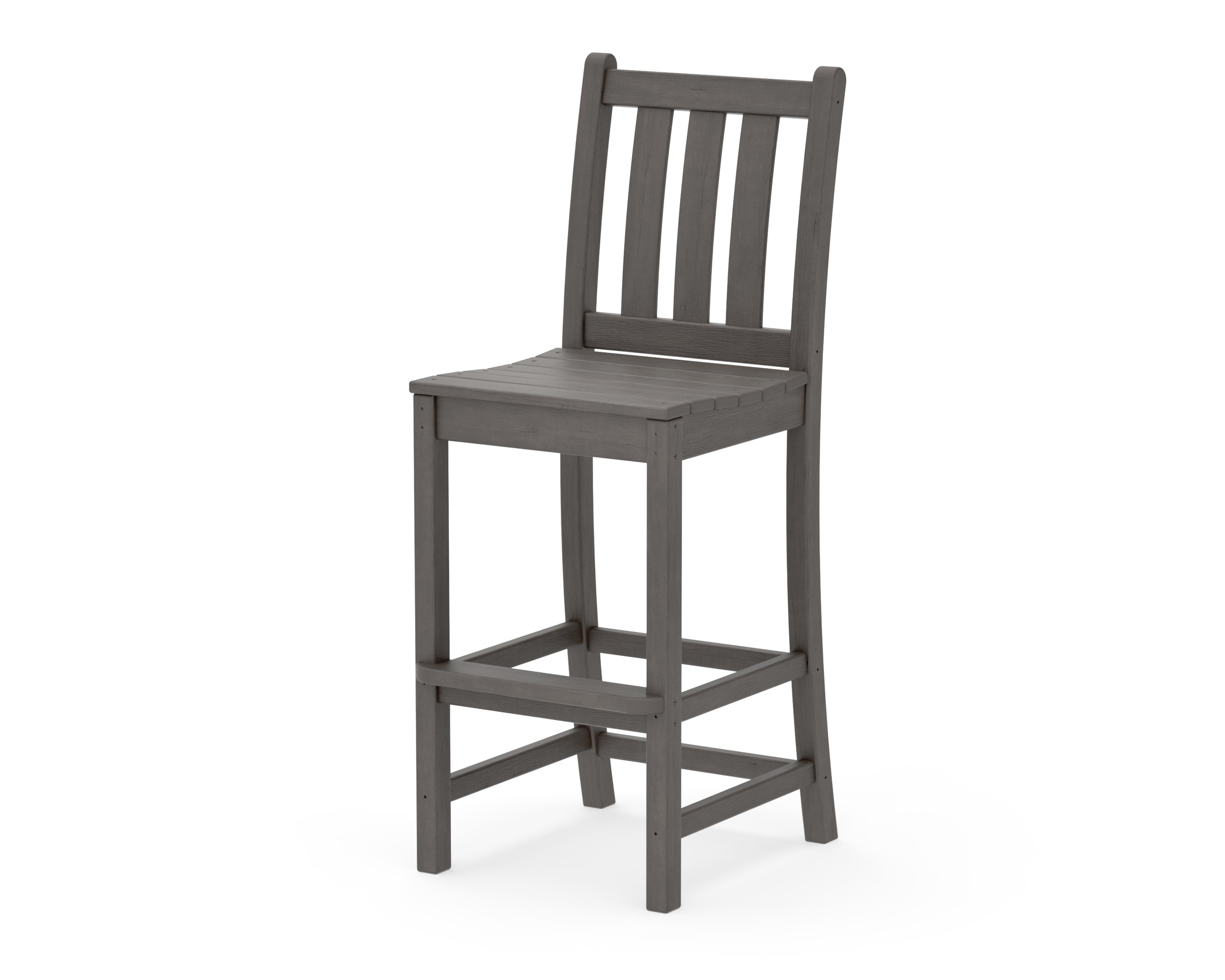 Traditional Garden Bar Side Chair in Driftwood