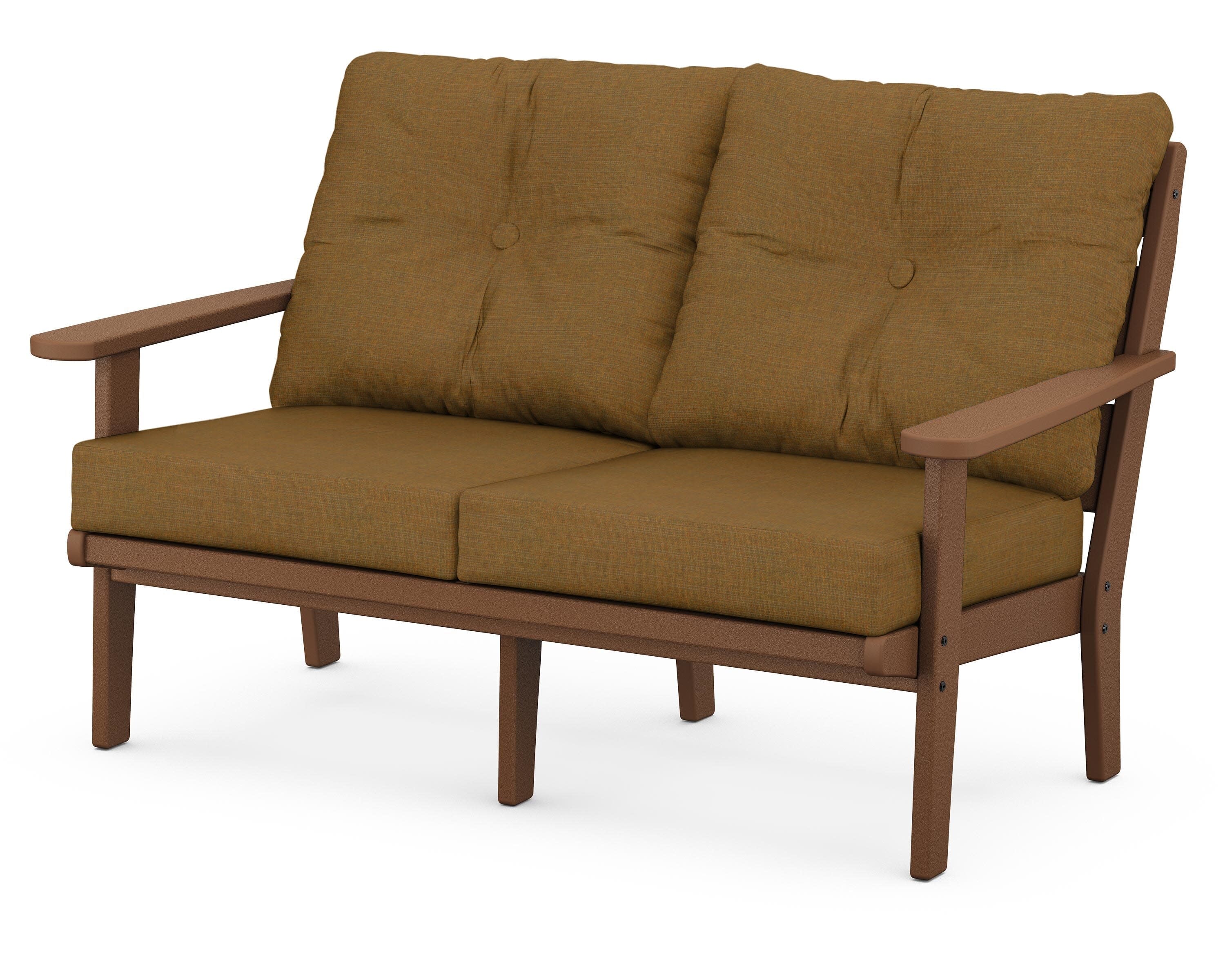Lakeside Deep Seating Loveseat in Teak / Exhale Teak