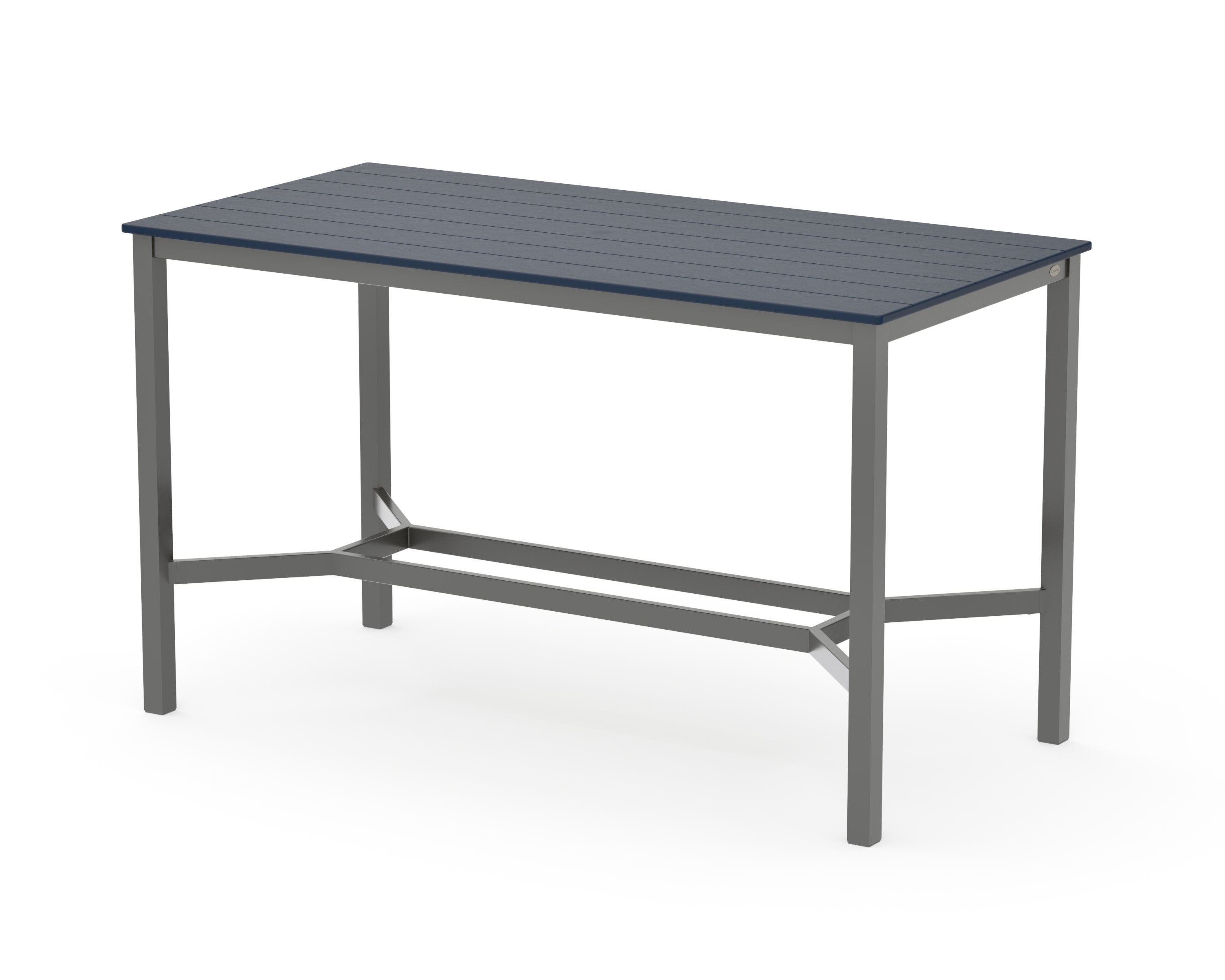 Main Street 36 x 72 Bar Table in Charcoal / Navy