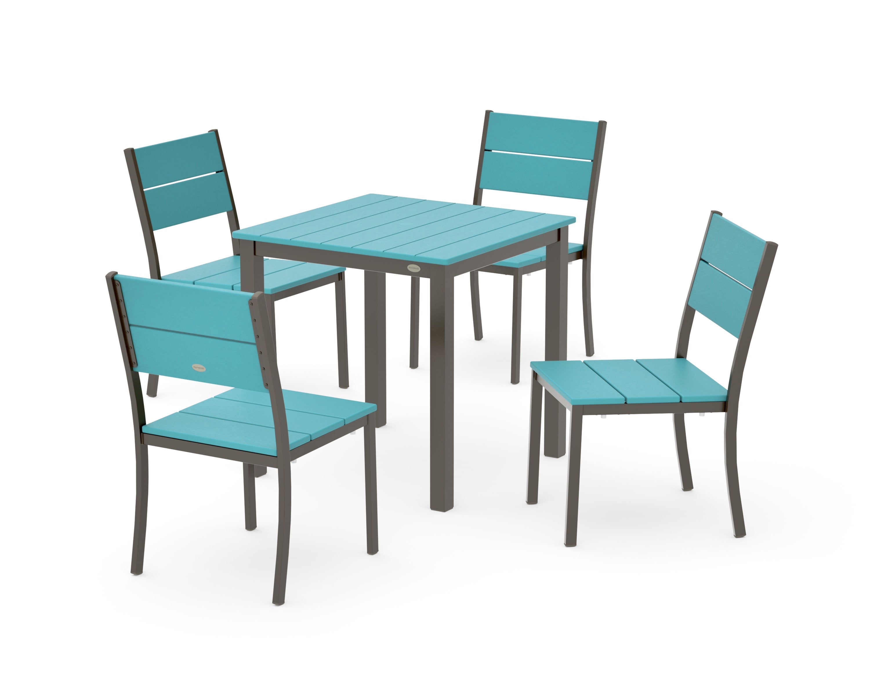 Main Street 5-Piece Square Dining Set- Small in Bronze / Aruba