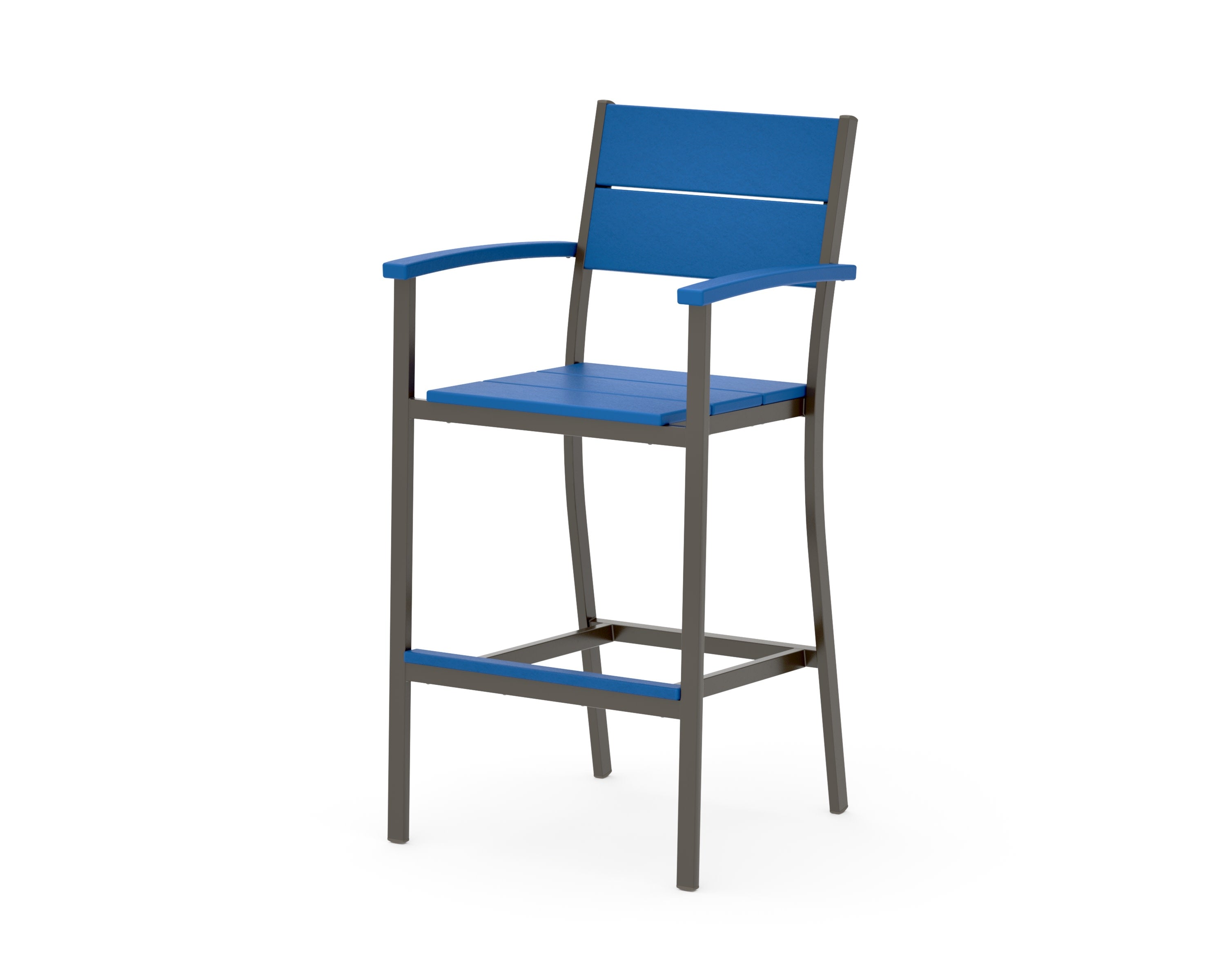 Main Street Bar Arm Chair in Bronze / Pacific Blue