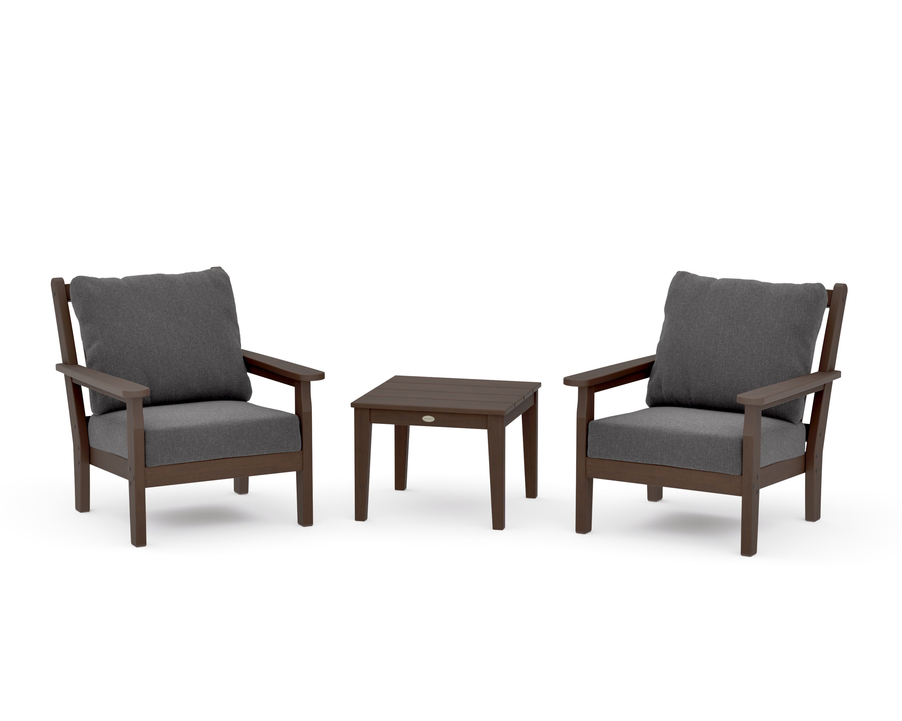 Chippendale 3-Piece Deep Seating Set in Kona / Ash Charcoal