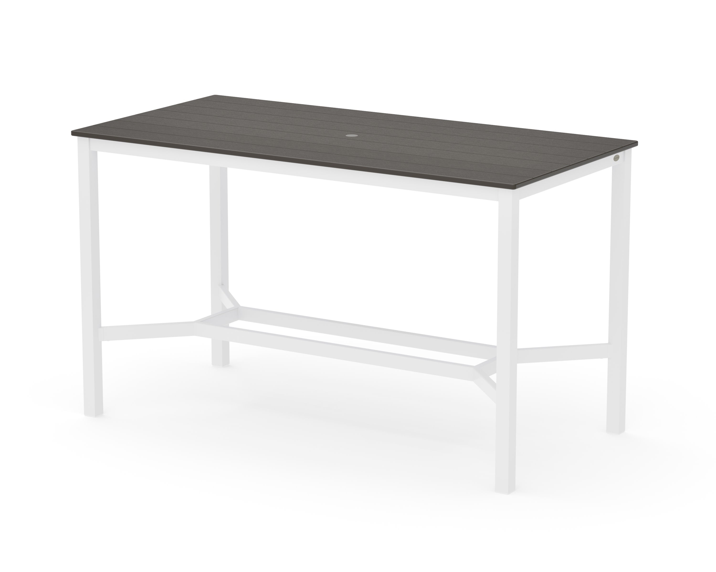 Main Street 36 x 72 Bar Table in White / Vintage Coffee
