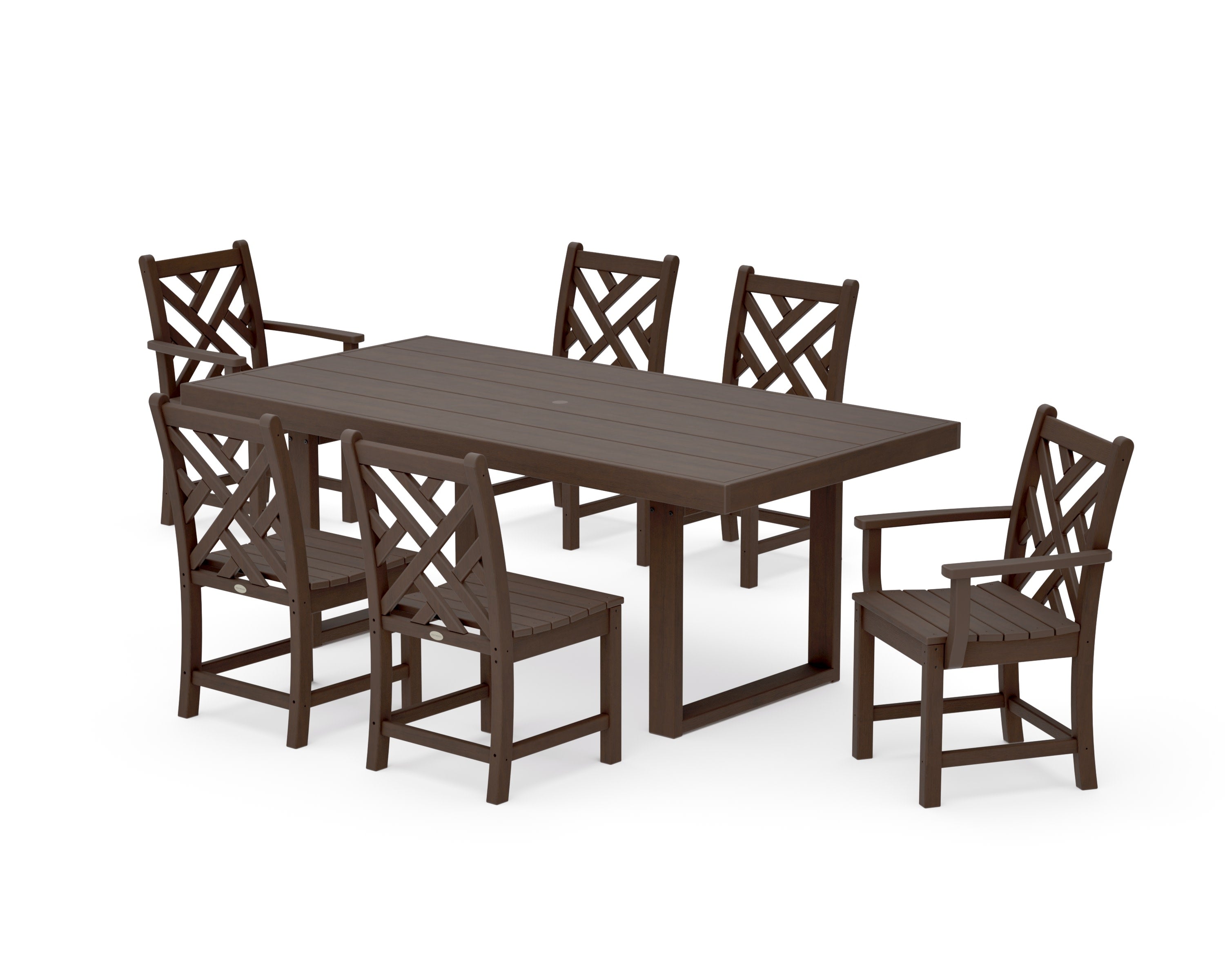 Chippendale 7-Piece Dining Set in Kona
