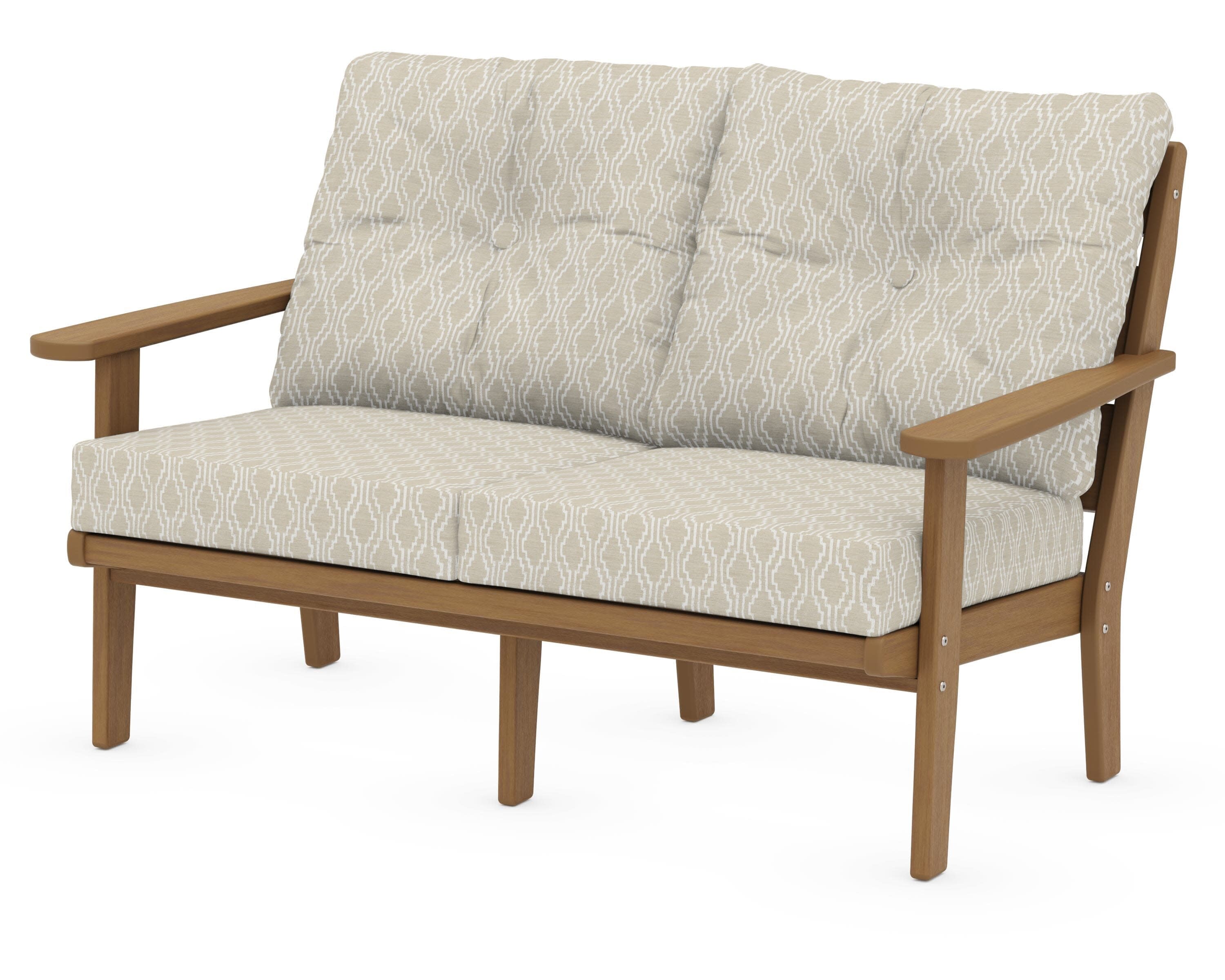 Lakeside Deep Seating Loveseat in Natural / Solve Linen