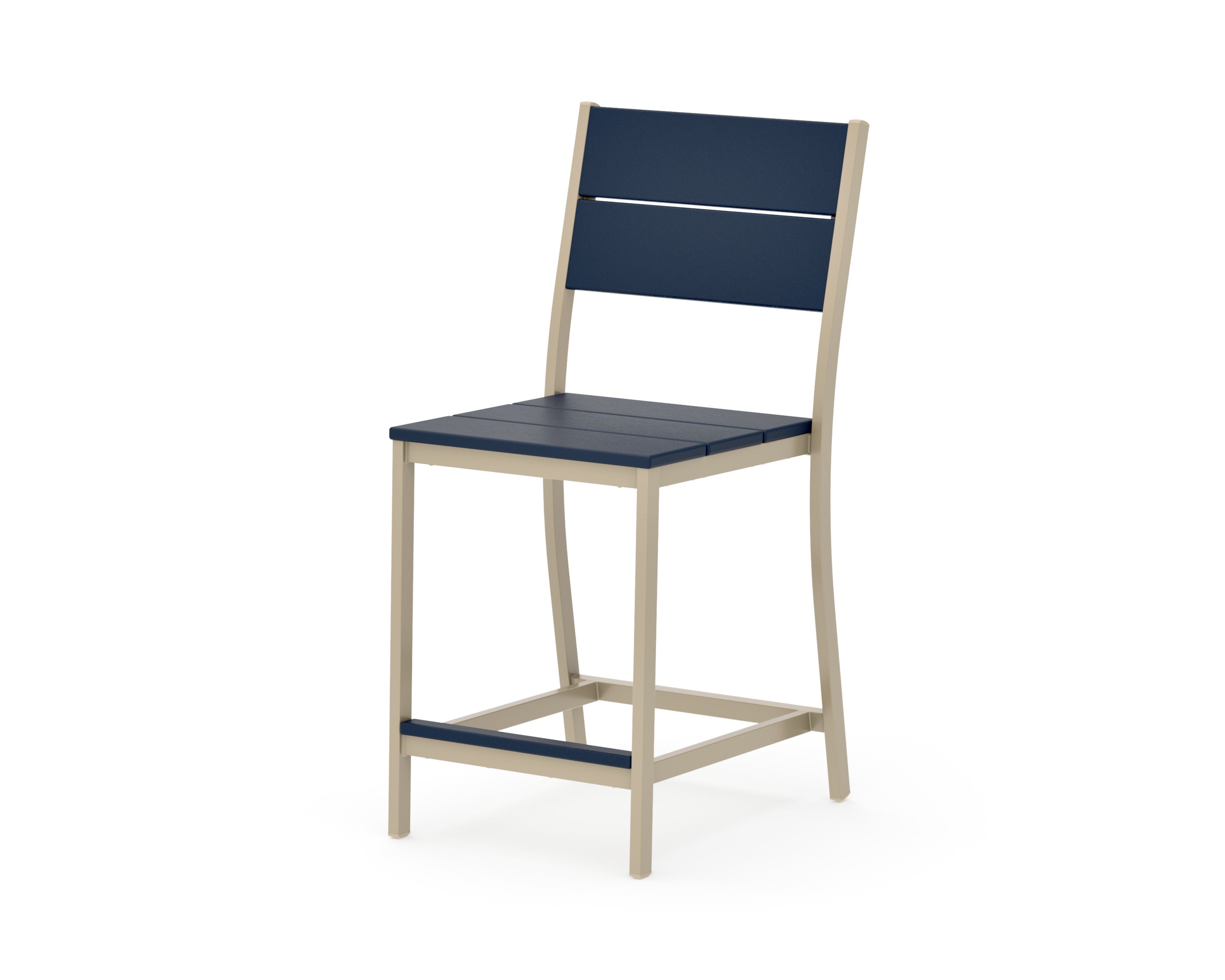 Main Street Counter Side Chair in Sand / Navy