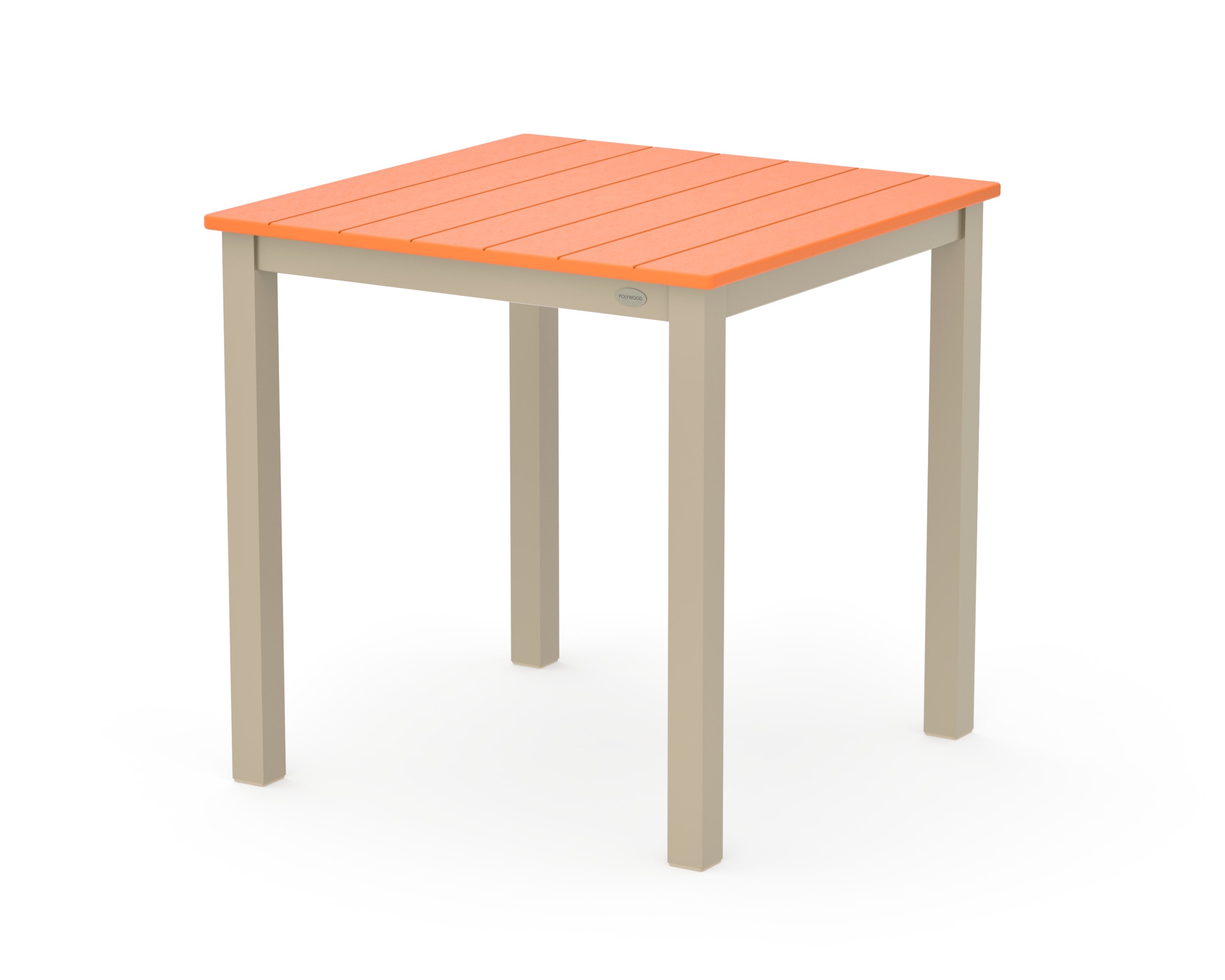 Main Street 30 x 30 Dining Table in Sand / Tangerine