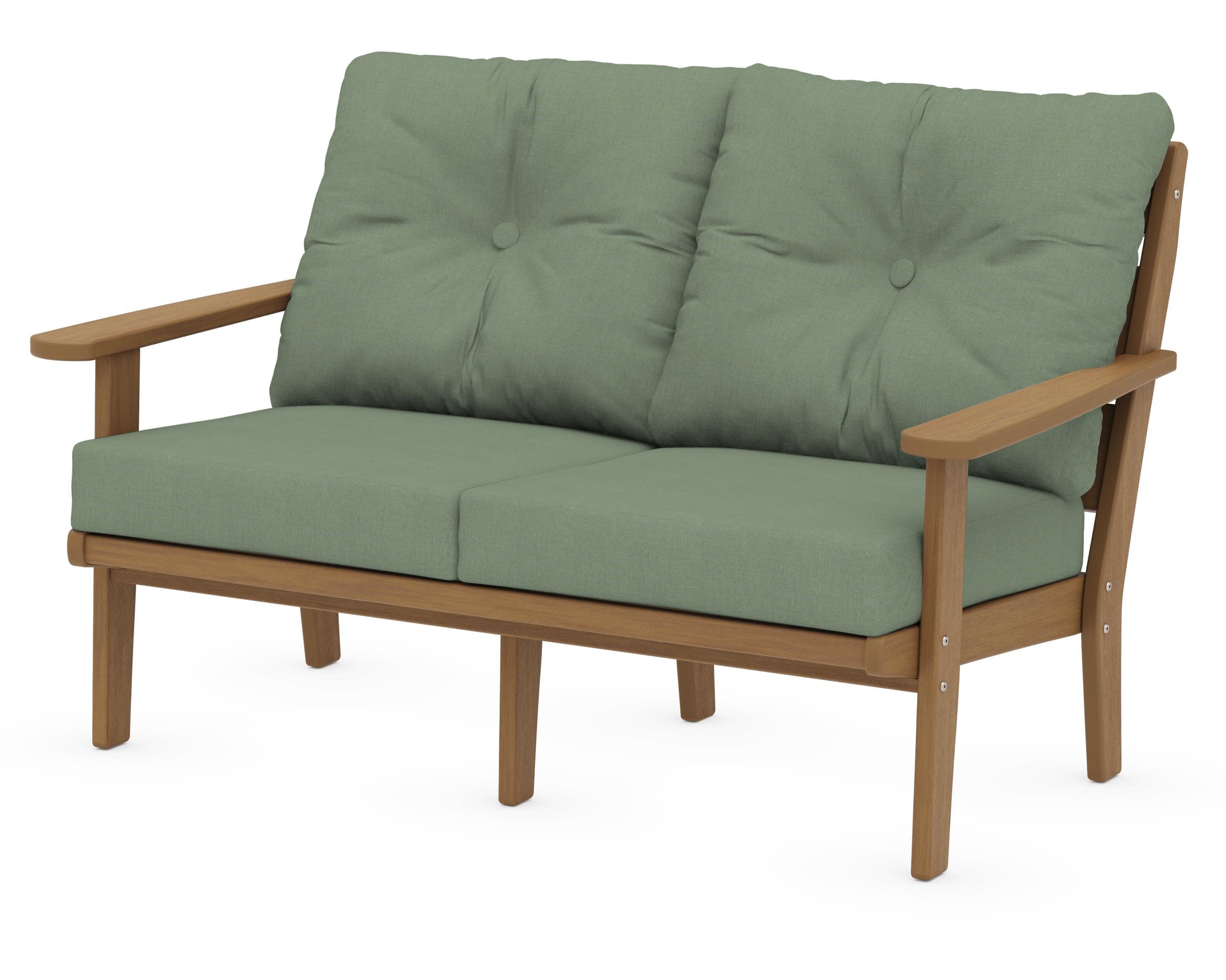 Lakeside Deep Seating Loveseat in Natural / Exhale Rainwashed