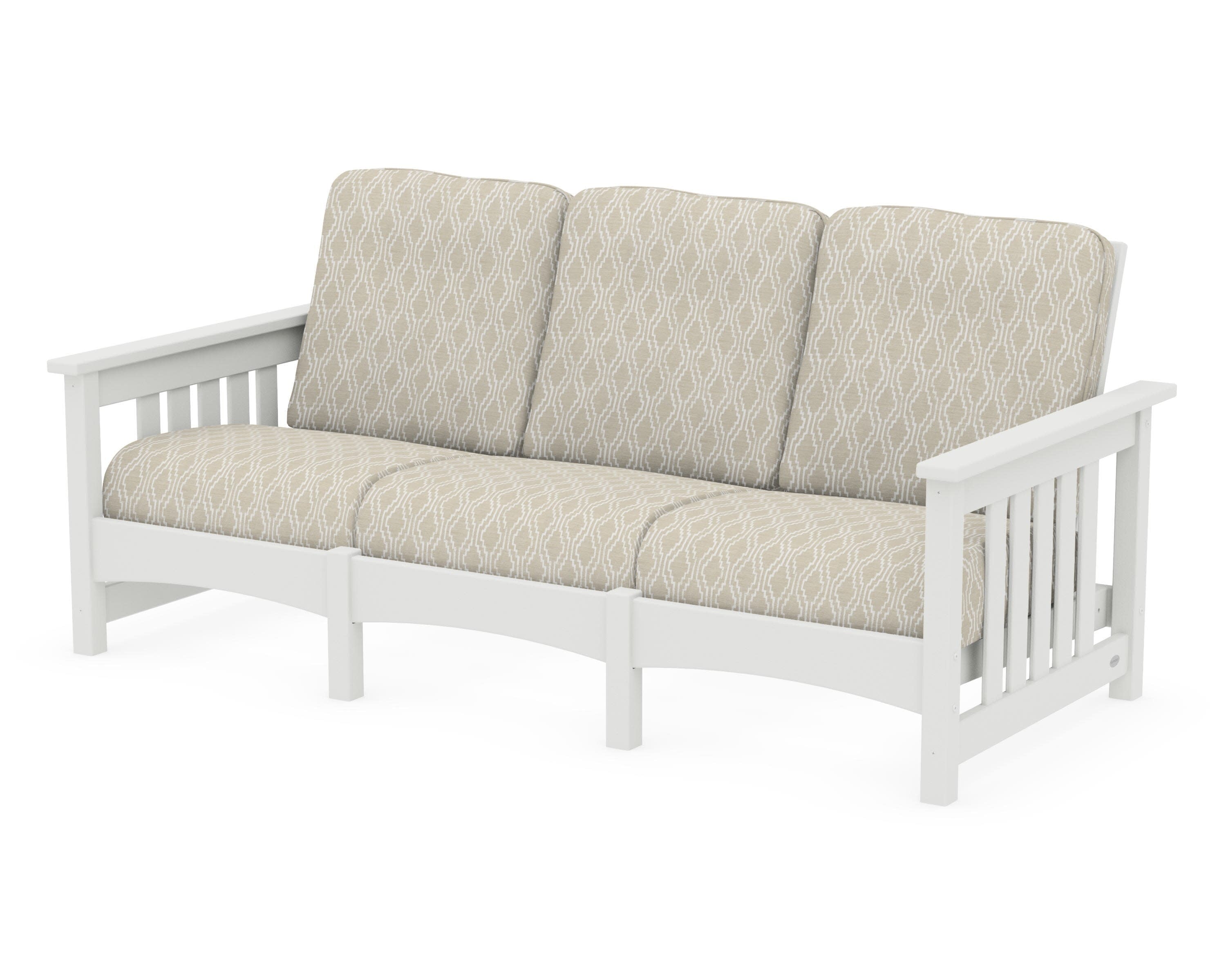 Club Mission Sofa in Vintage White / Solve Linen