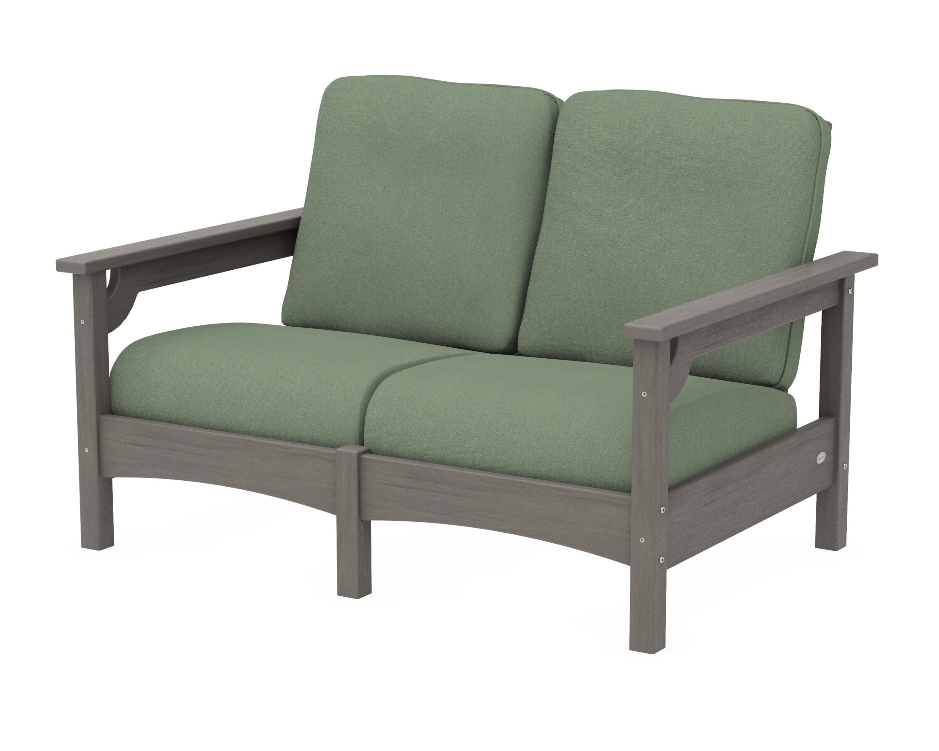 Club Loveseat in Driftwood / Exhale Rainwashed