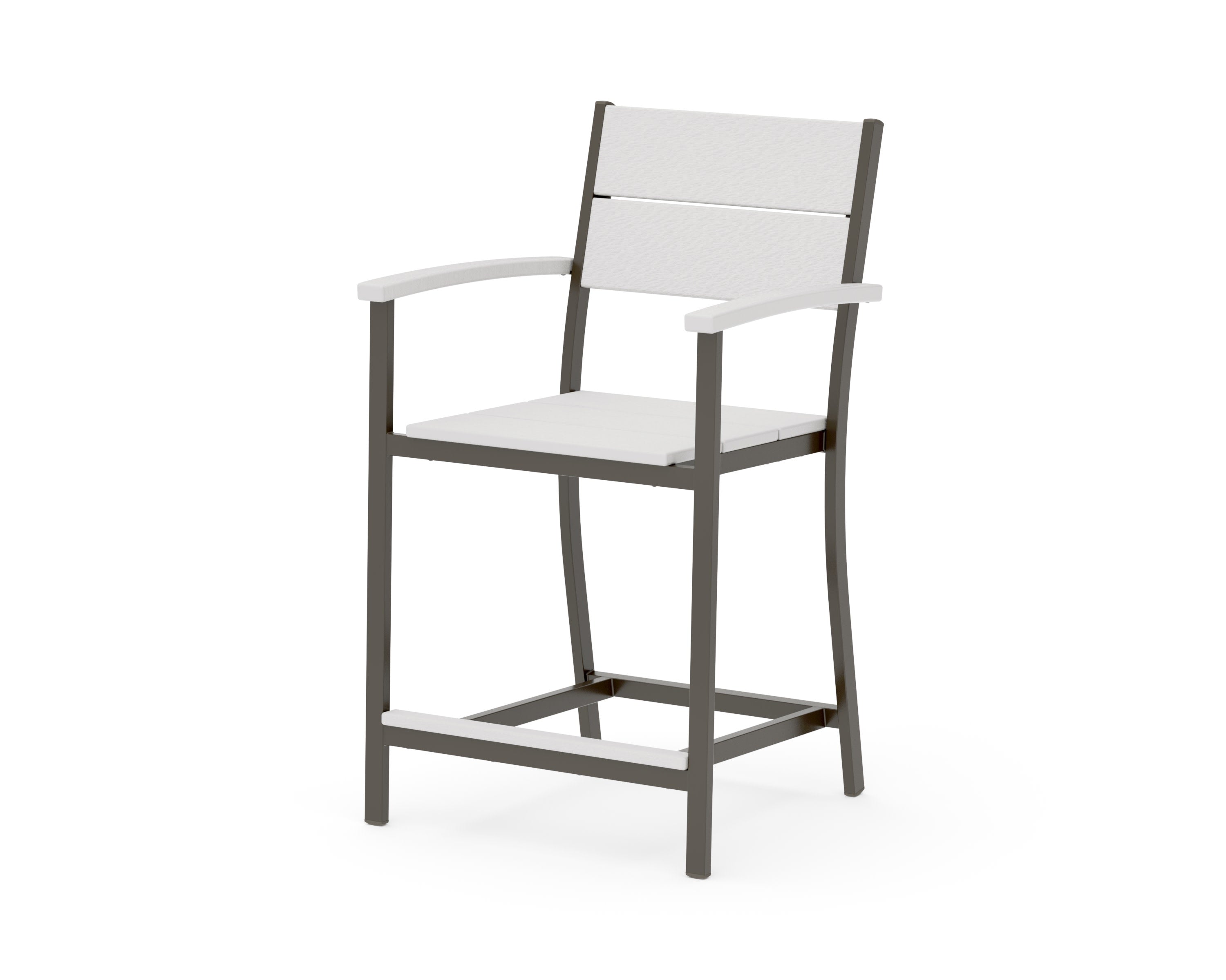 Main Street Counter Arm Chair in Bronze / Vintage White