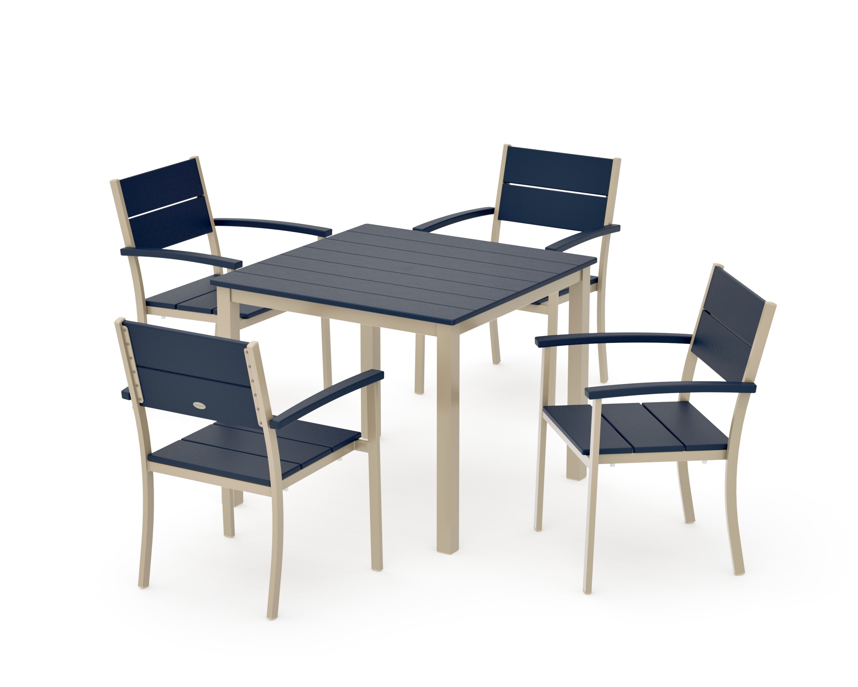 Main Street 5-Piece Dining Set in Sand / Navy