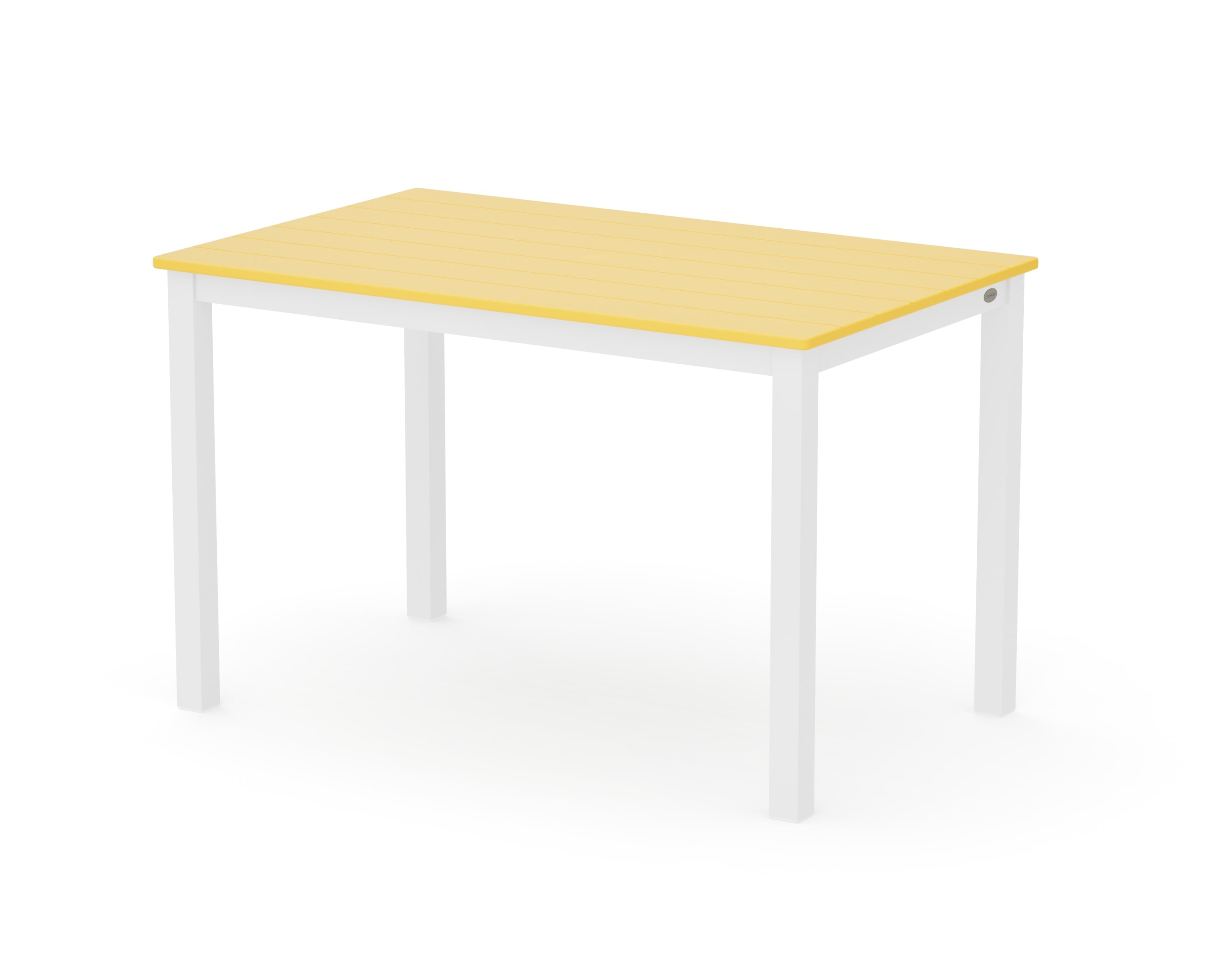 Main Street 30 x 48 Dining Table in White / Lemon