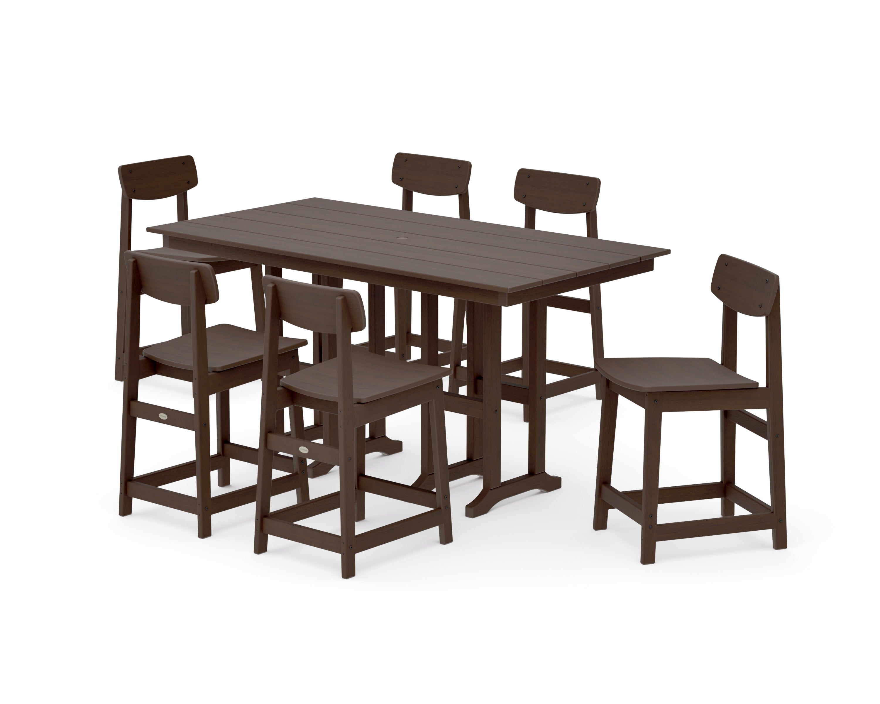 Modern Studio Urban Counter Chair 7-Piece Set in Kona