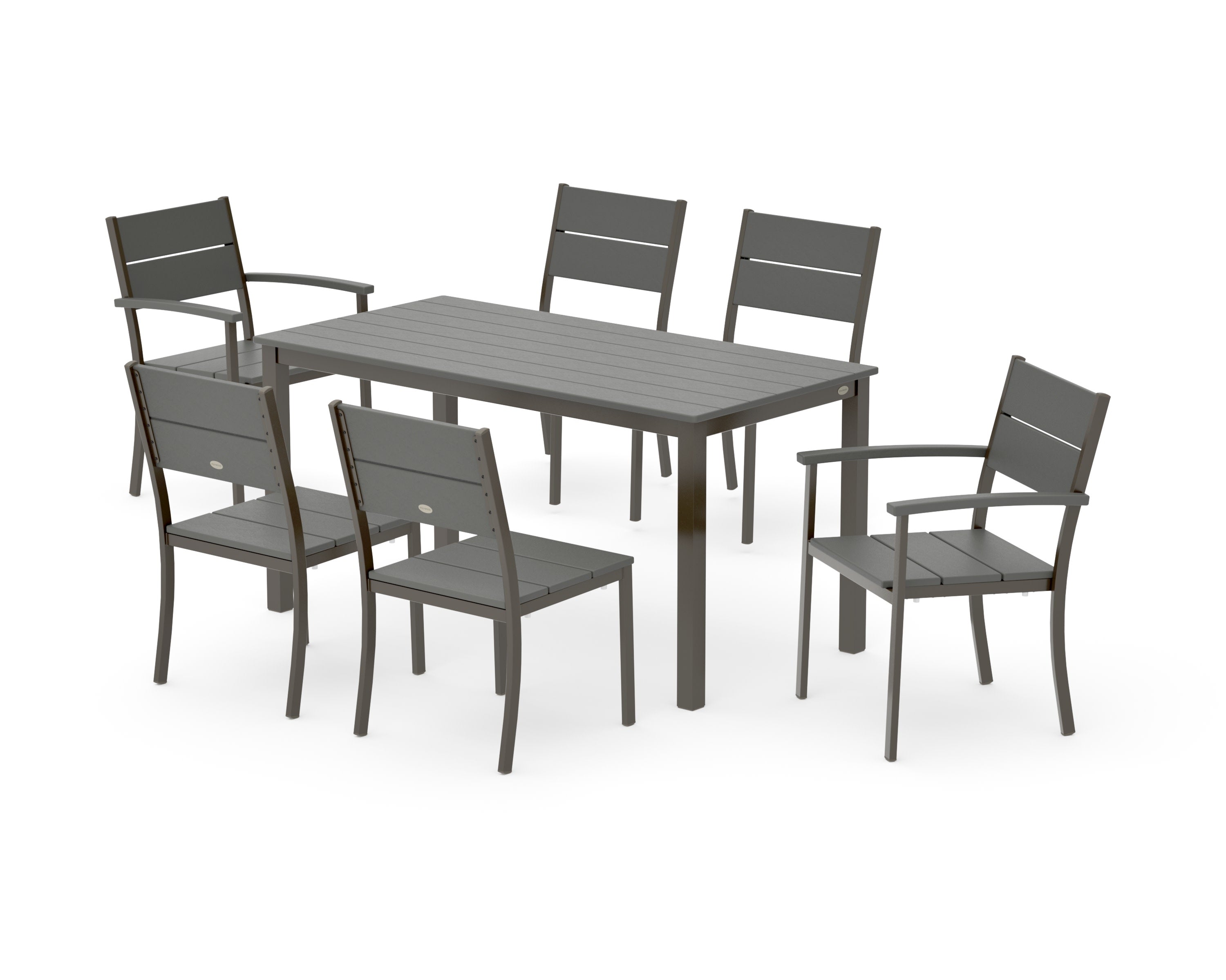 Main Street 7-Piece Dining Set in Bronze / Slate Grey