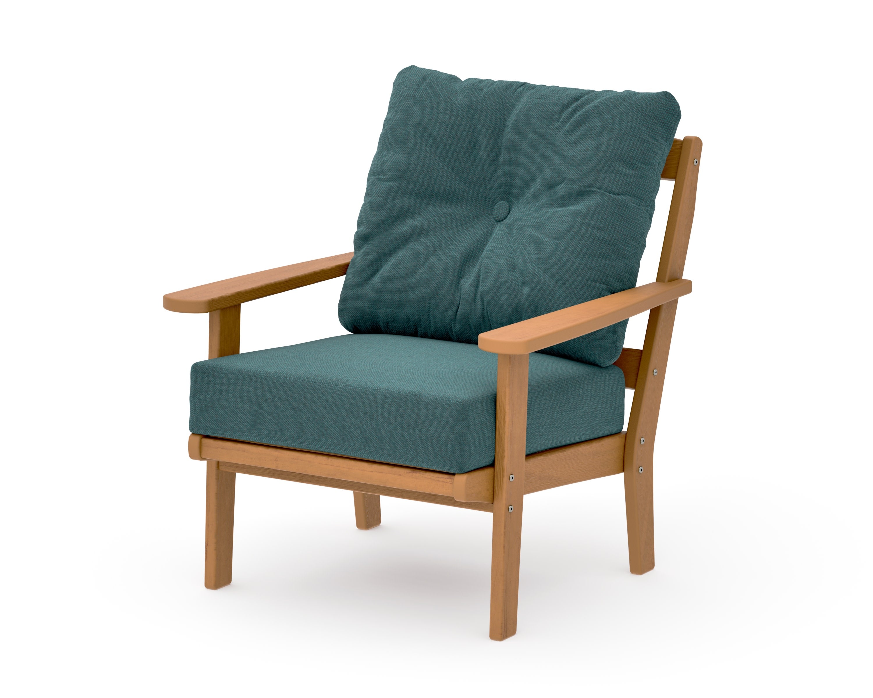 Mission Deep Seating Chair in Natural / Ocean Teal