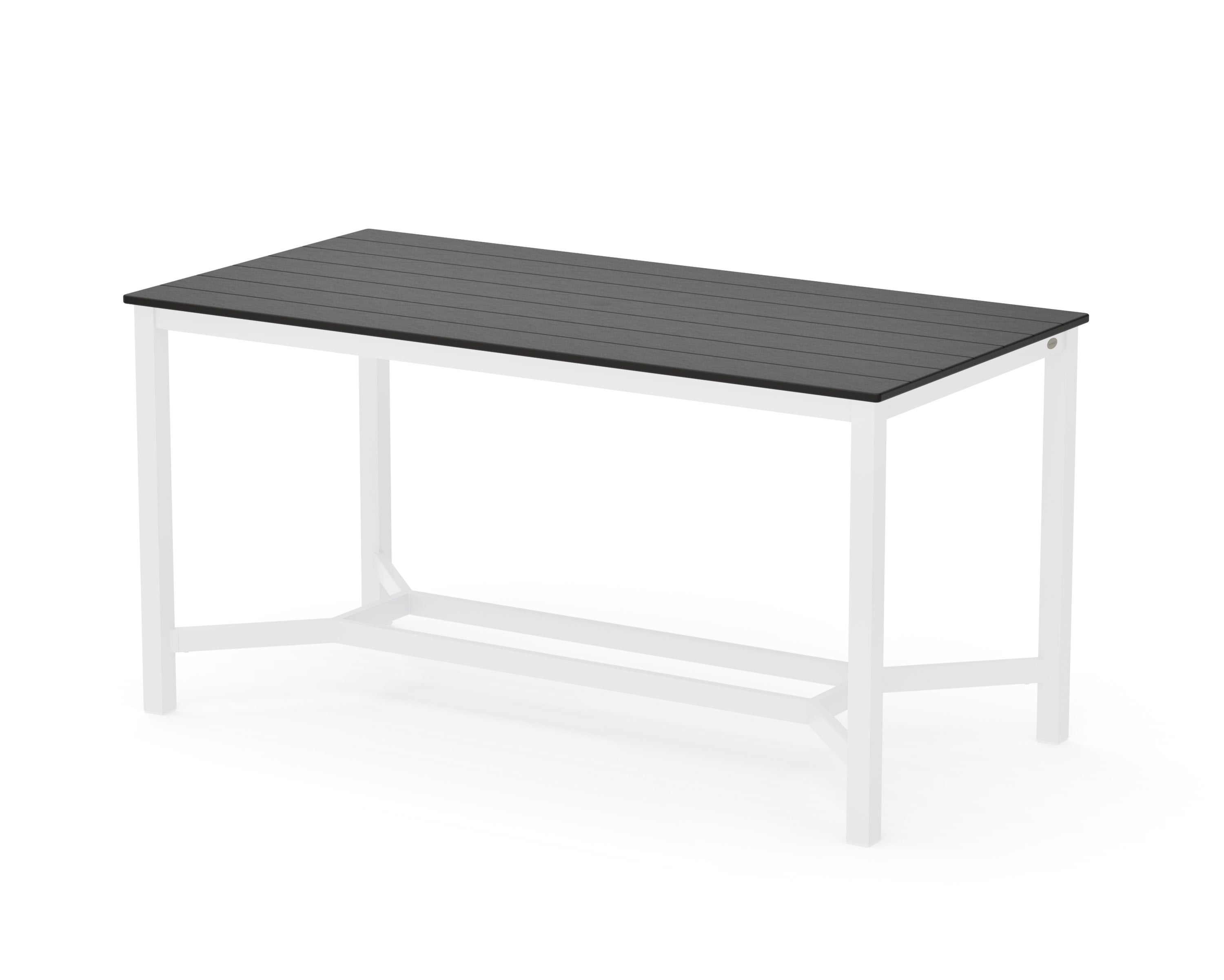 Main Street 36 x 72 Counter Table in White / Black