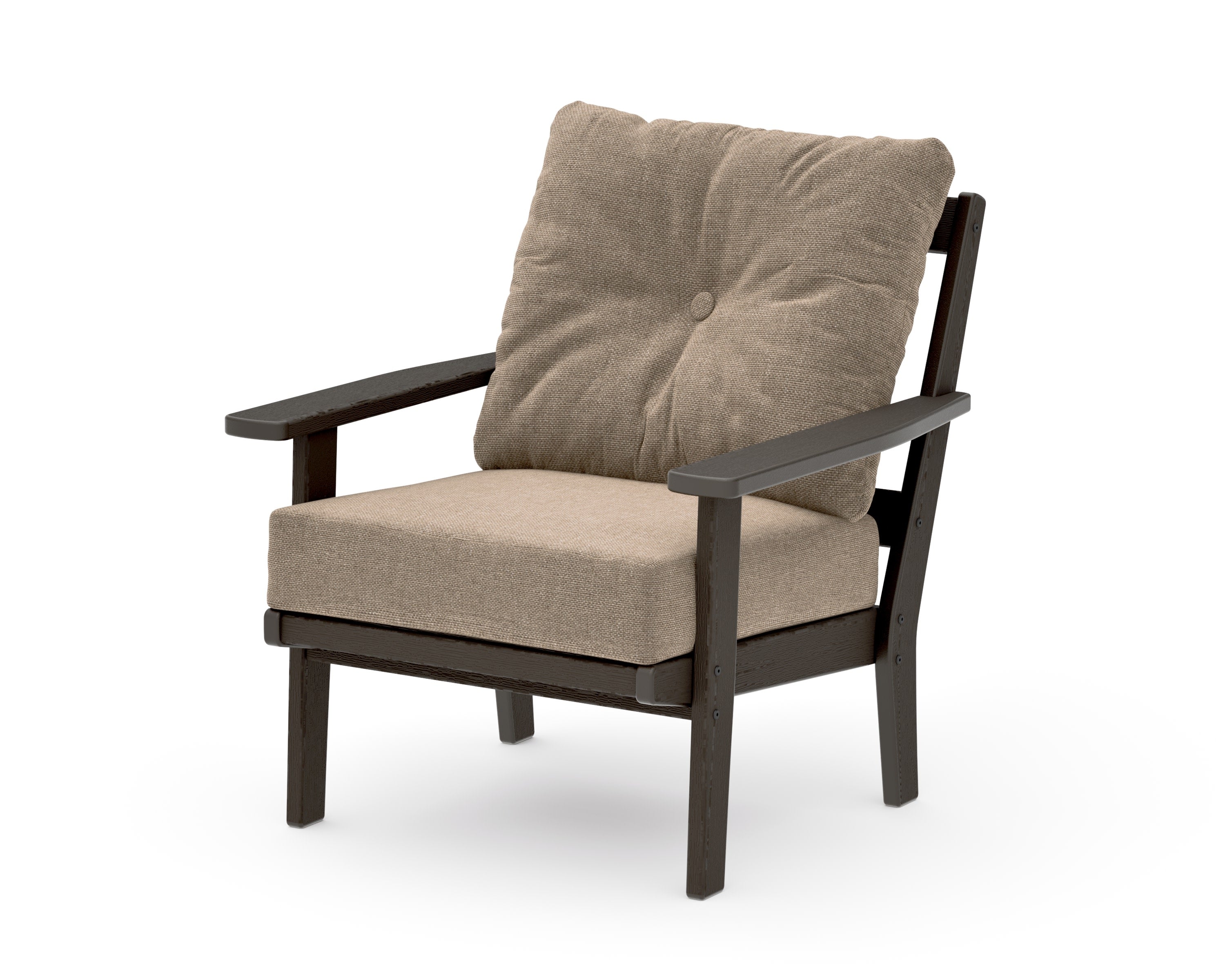 Prairie Deep Seating Chair in Vintage Coffee / Spiced Burlap