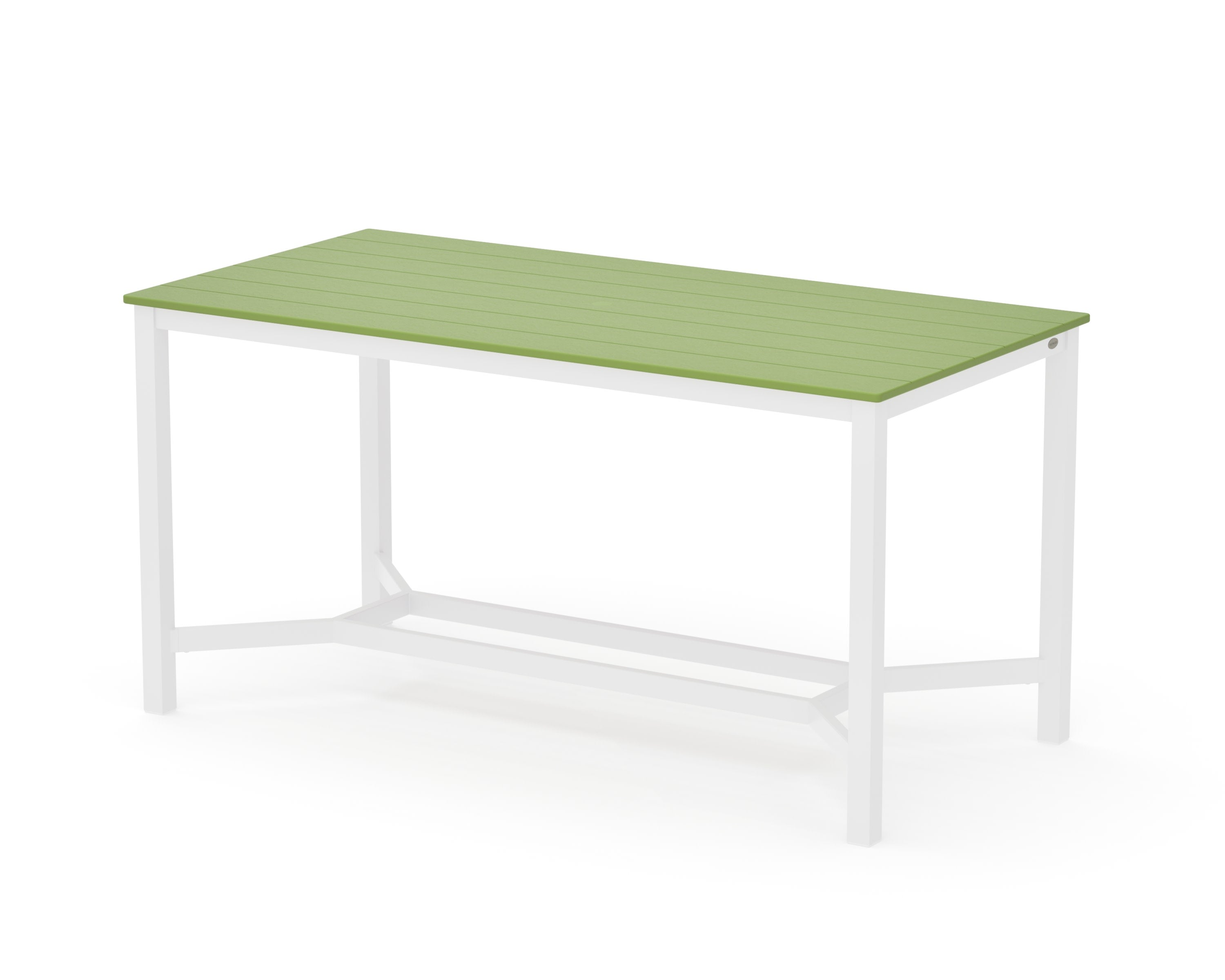 Main Street 36 x 72 Counter Table in White / Lime