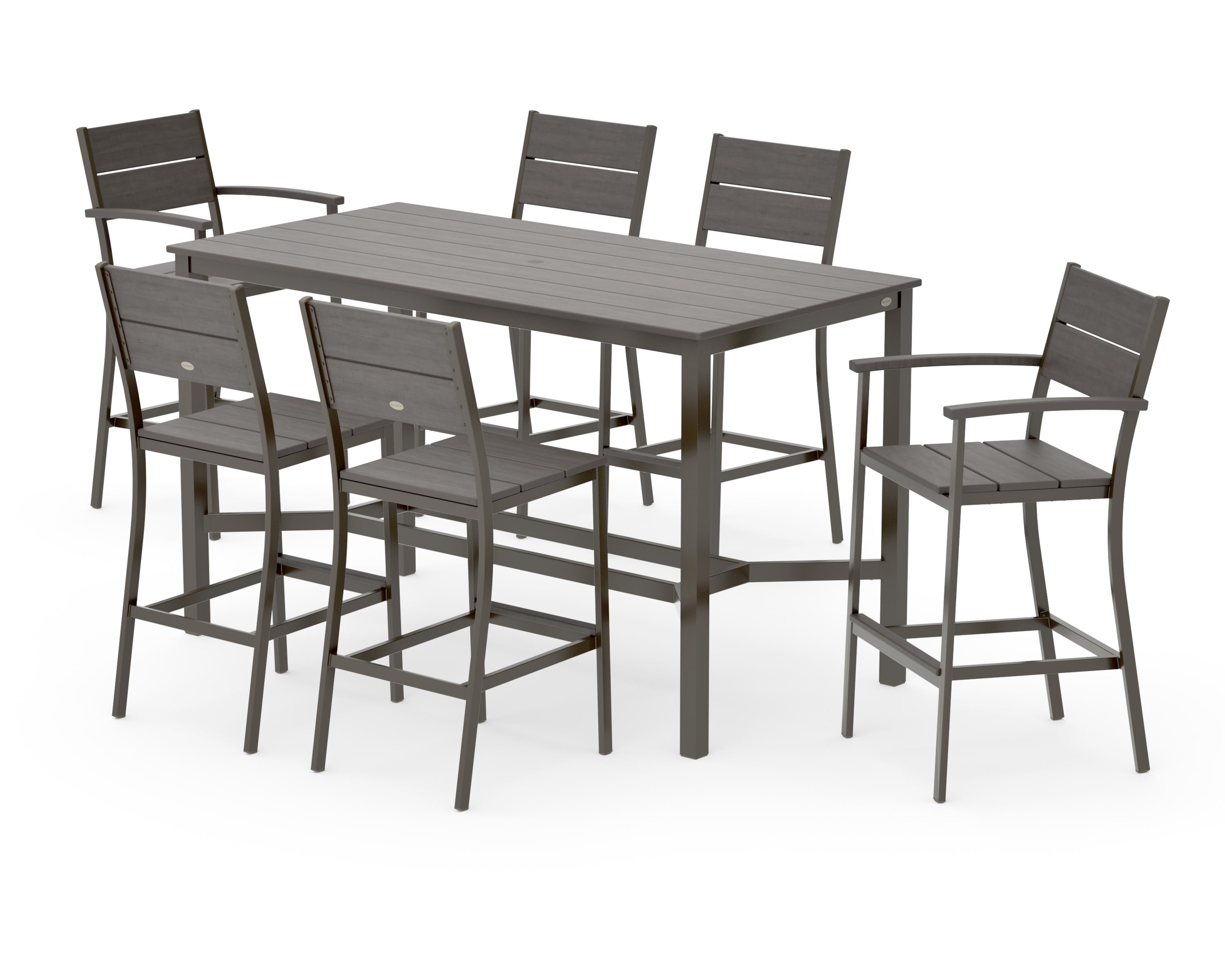 Main Street 7-Piece Bar Set in Bronze / Driftwood