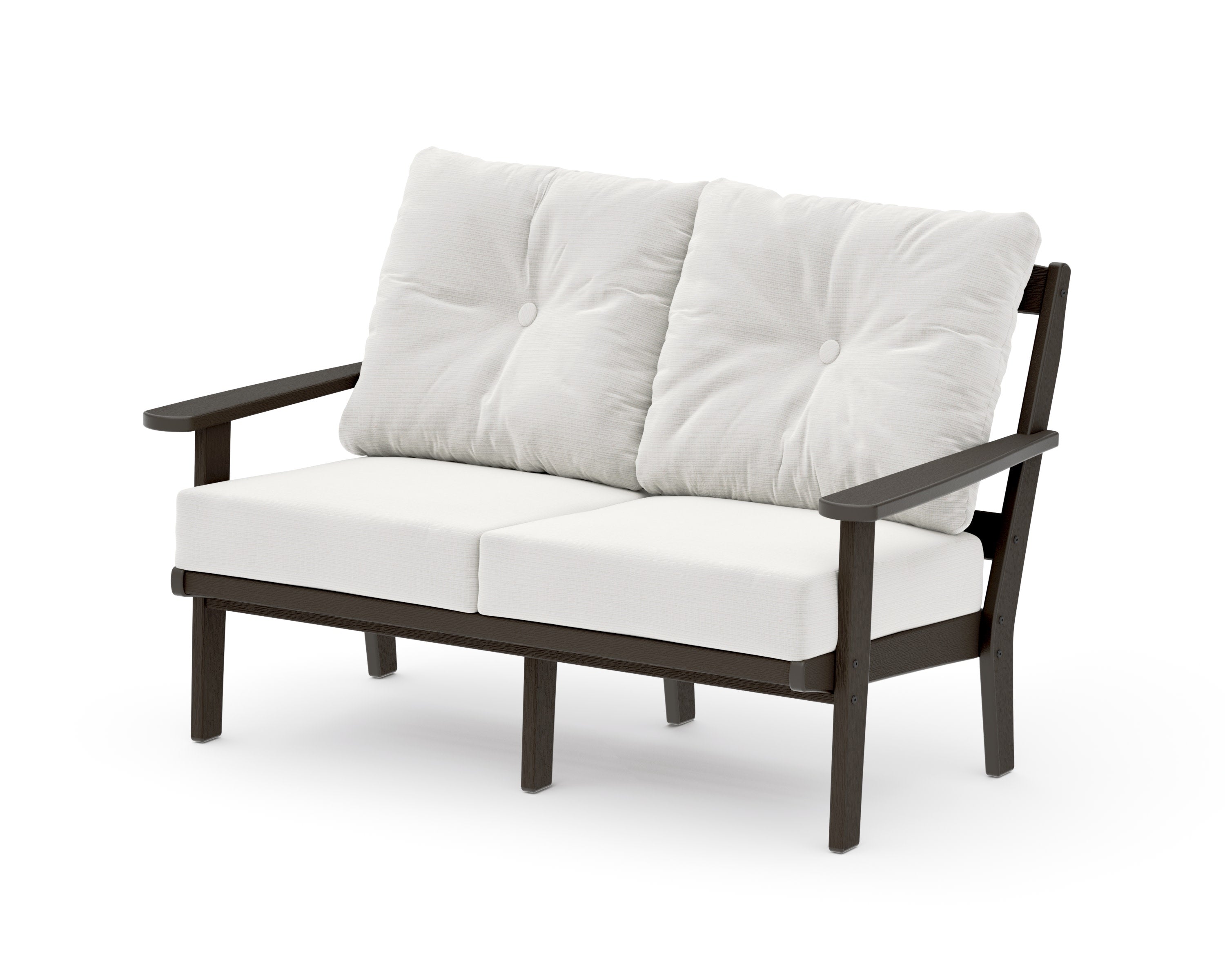 Mission Deep SeatingLoveseat in Vintage Coffee / Natural Linen