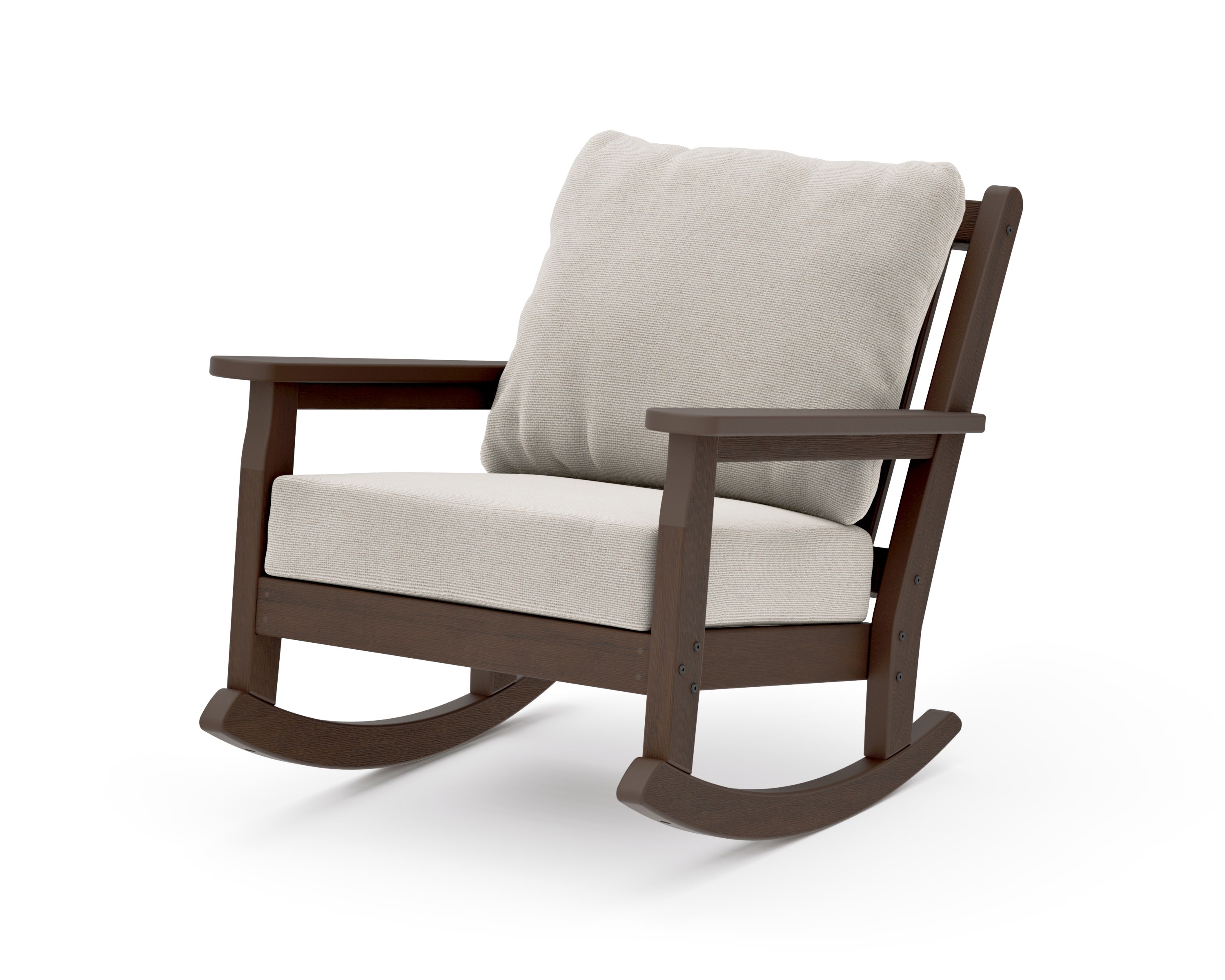 Chippendale Deep Seating Rocking Chair in Kona / Dune Burlap
