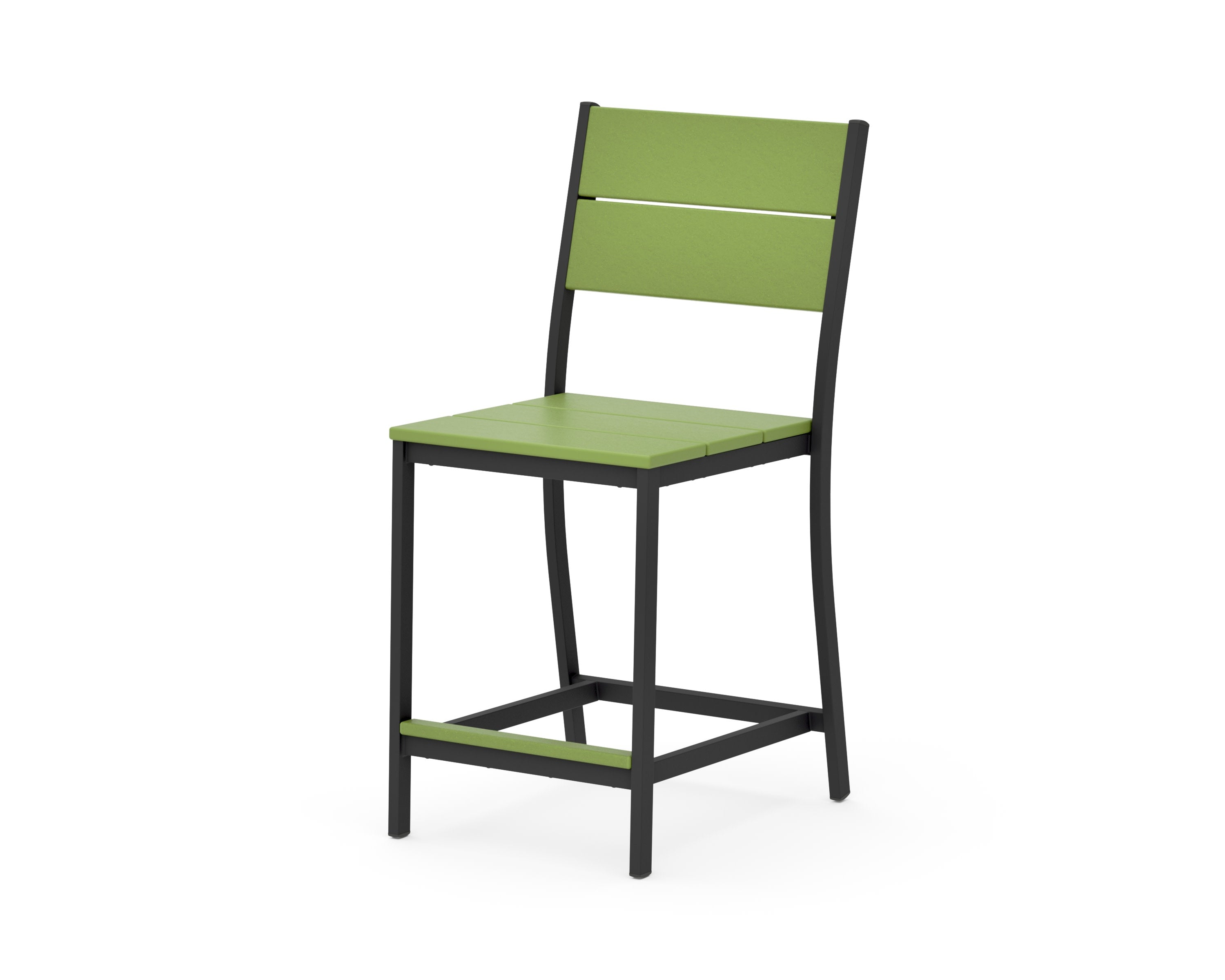 Main Street Counter Side Chair in Black / Lime
