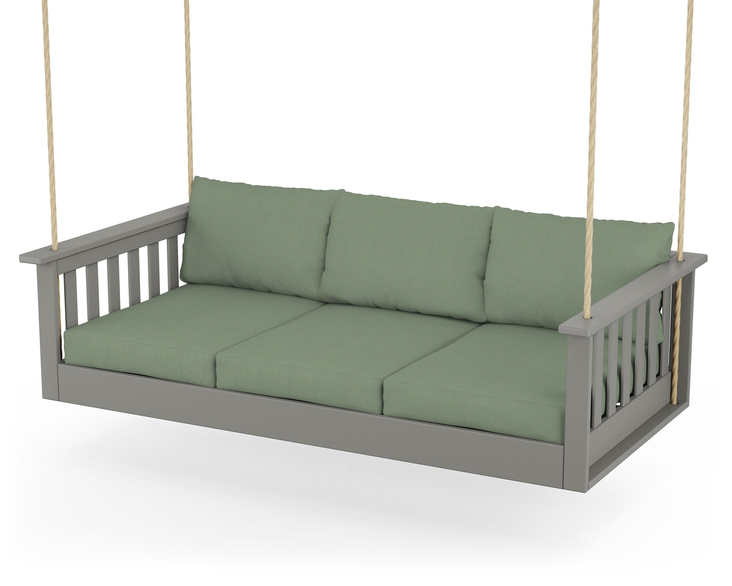 Vineyard Daybed Swing in Slate Grey / Exhale Rainwashed