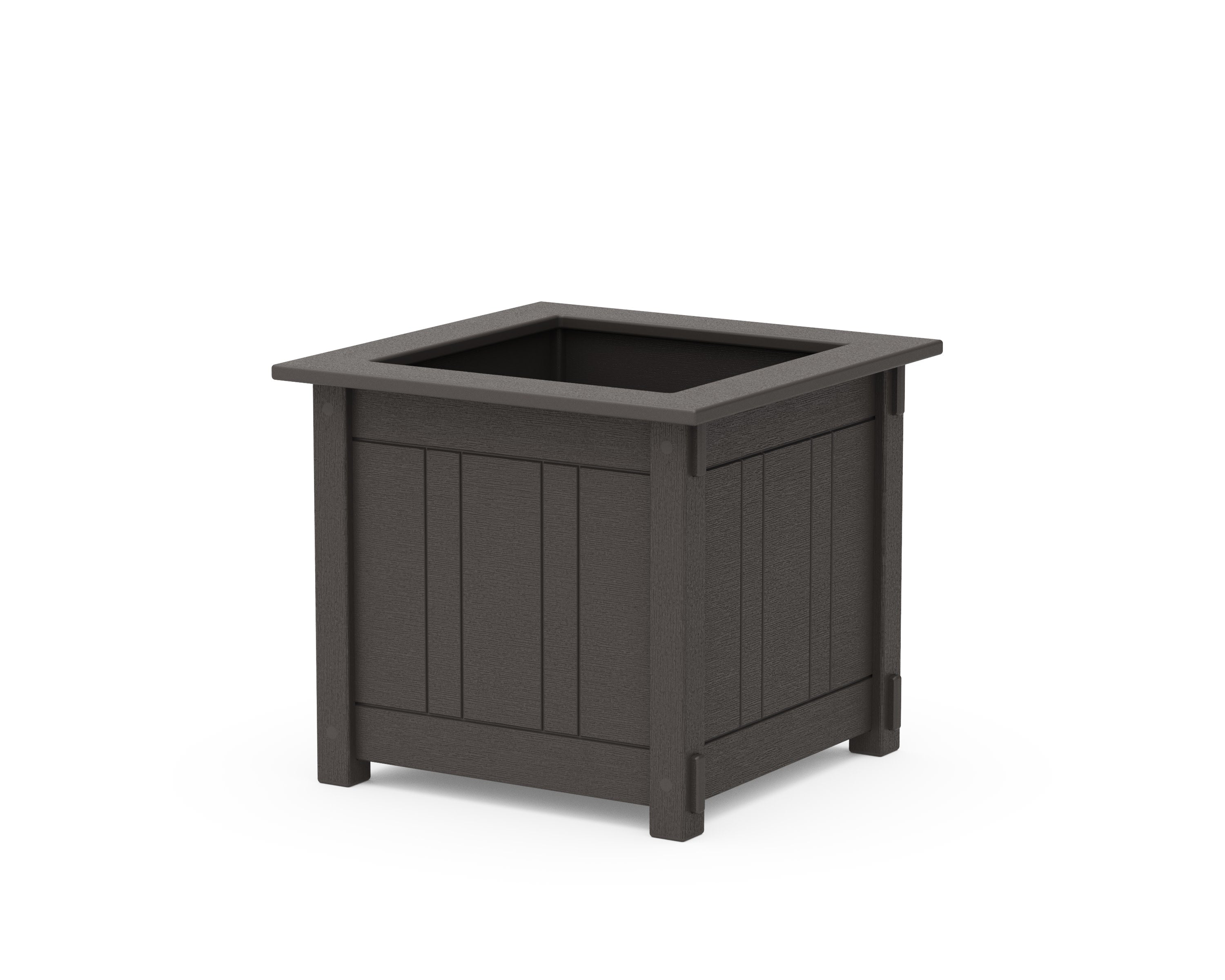 Acadia Large Square Planter Box in Vintage Coffee