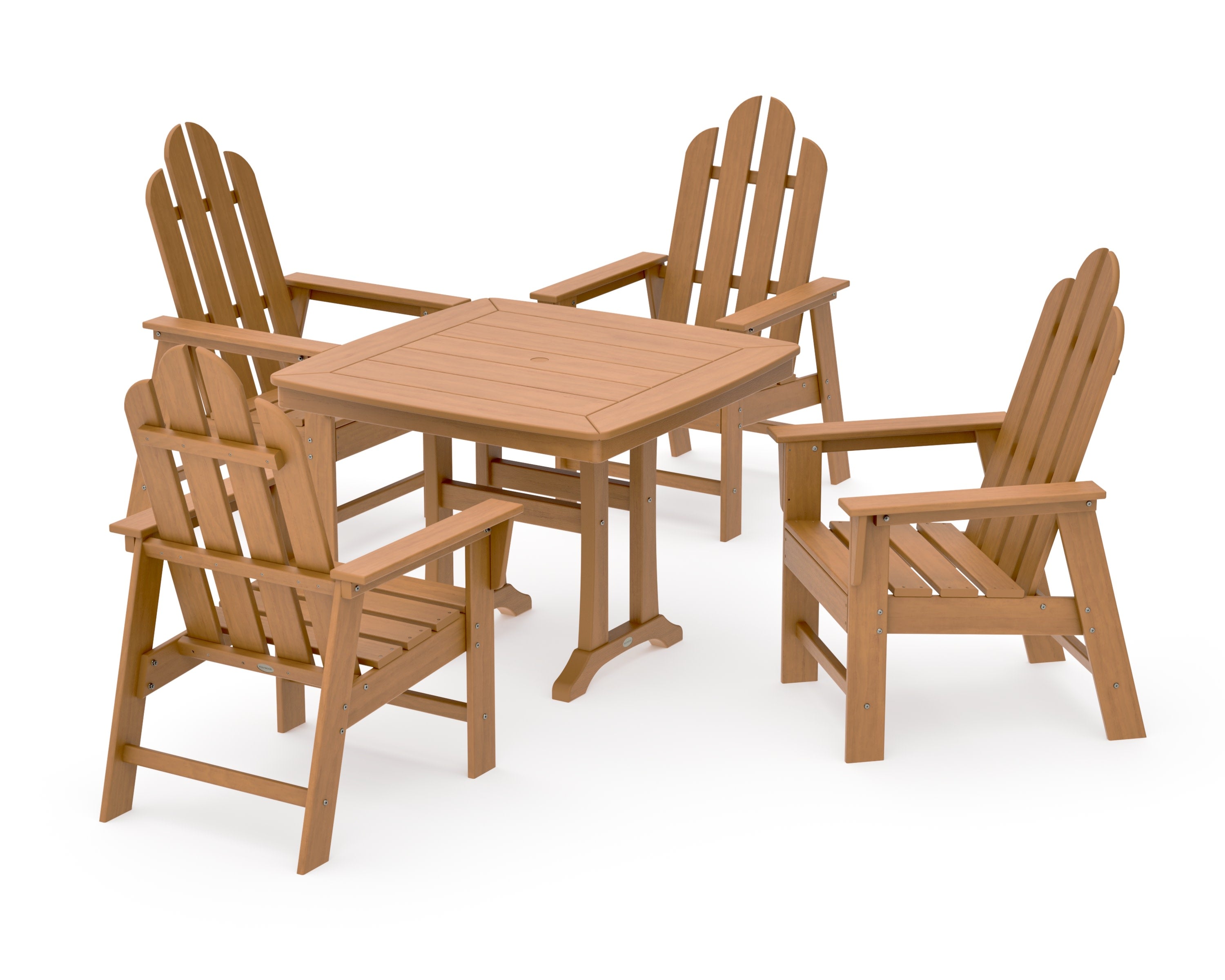 Long Island 5-Piece Dining Set with Trestle Legs in Natural