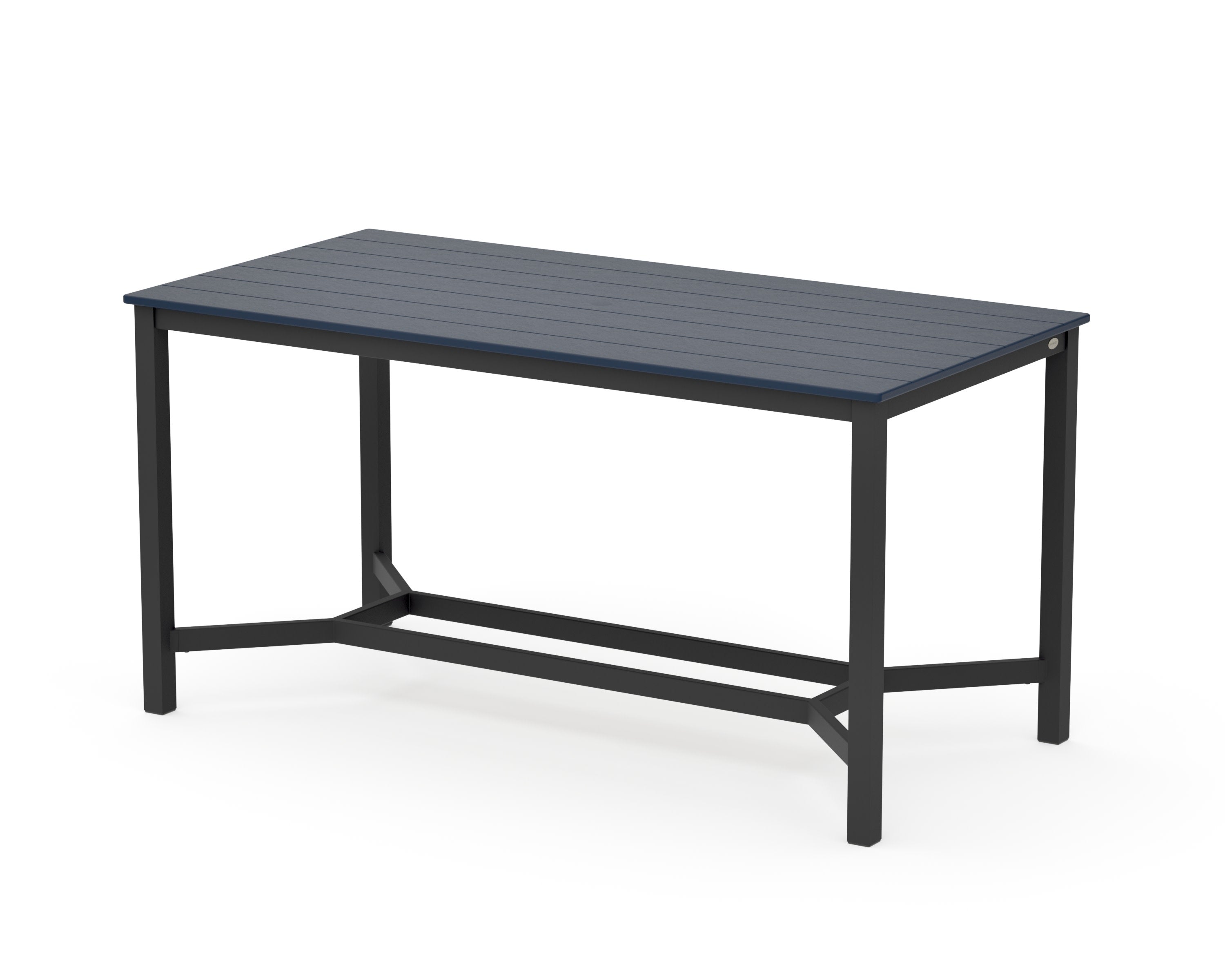 Main Street 36 x 72 Counter Table in Black / Navy