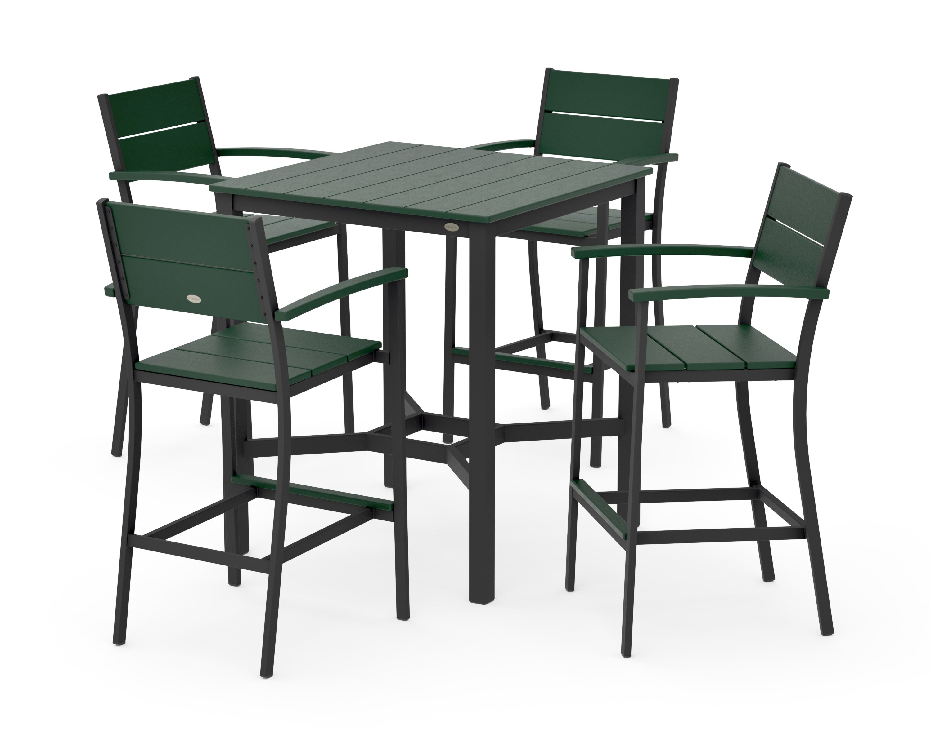 Main Street 5-Piece Bar Set in Black / Green