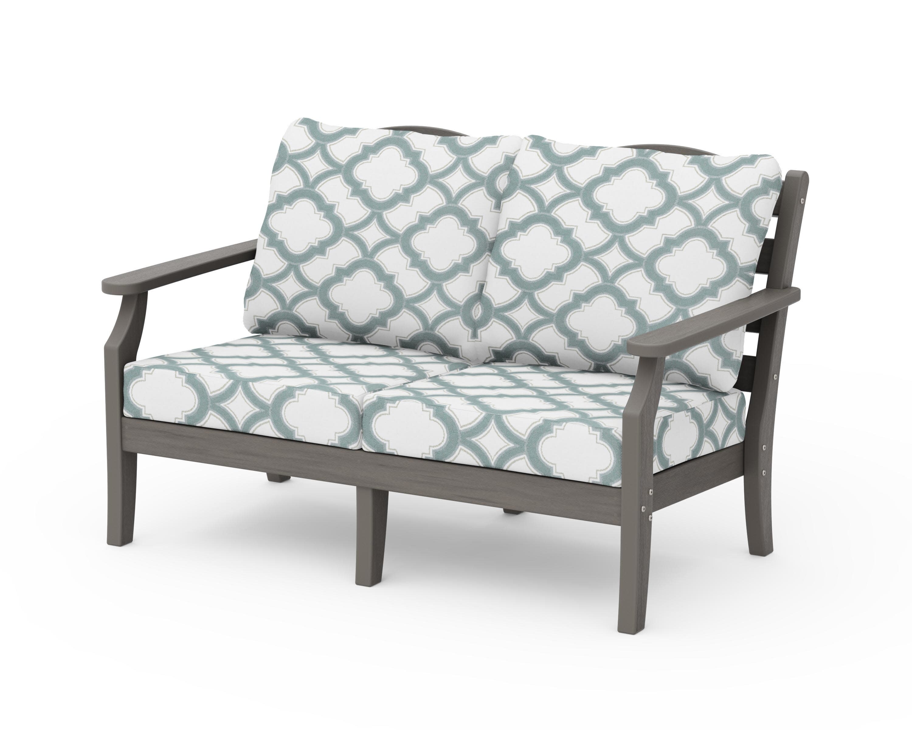 Savannah Deep Seating Loveseat in Driftwood / Trellis Glacier Spa